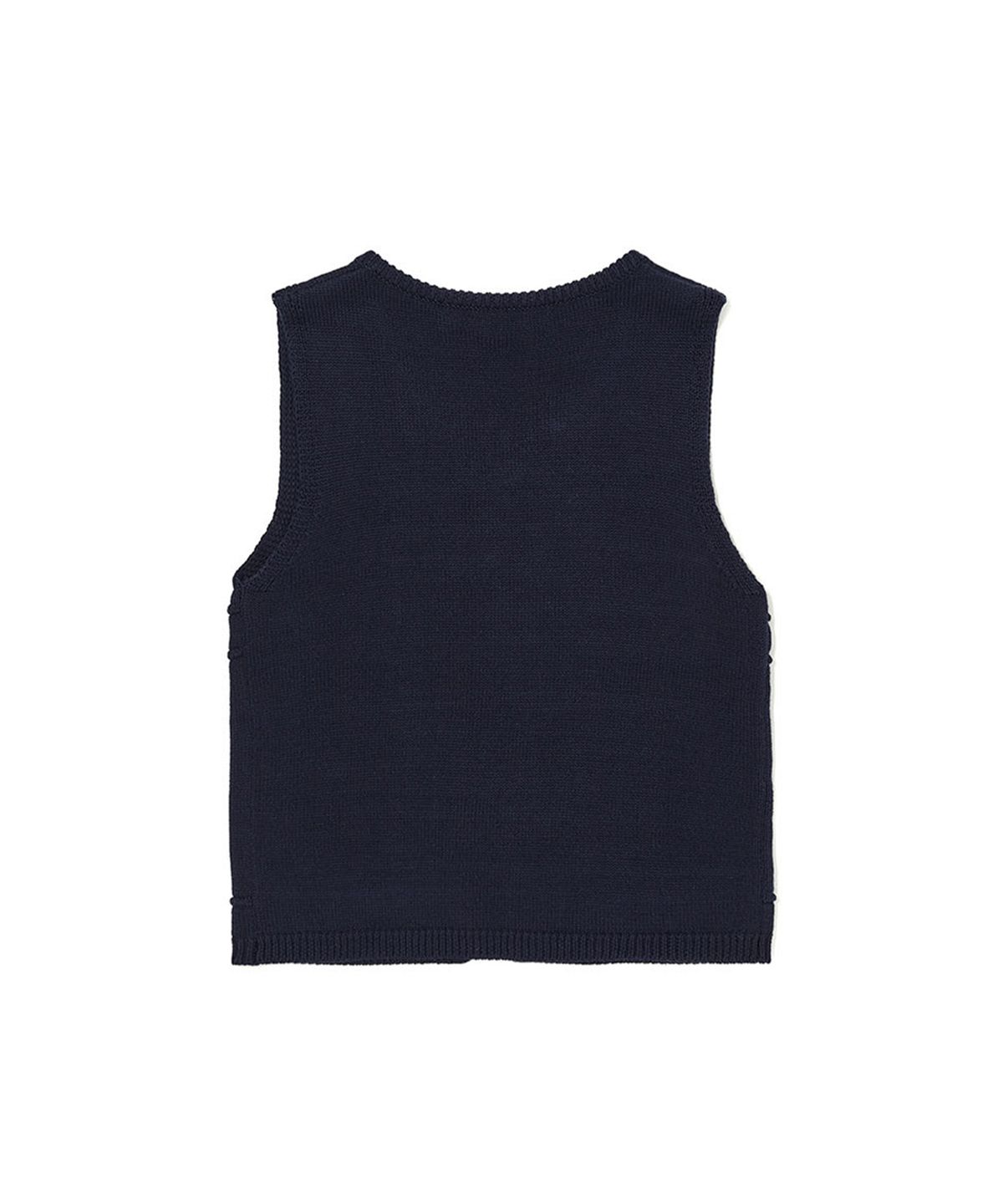 라츠유(LOTSYOU) Little Flower Knit Vest Navy