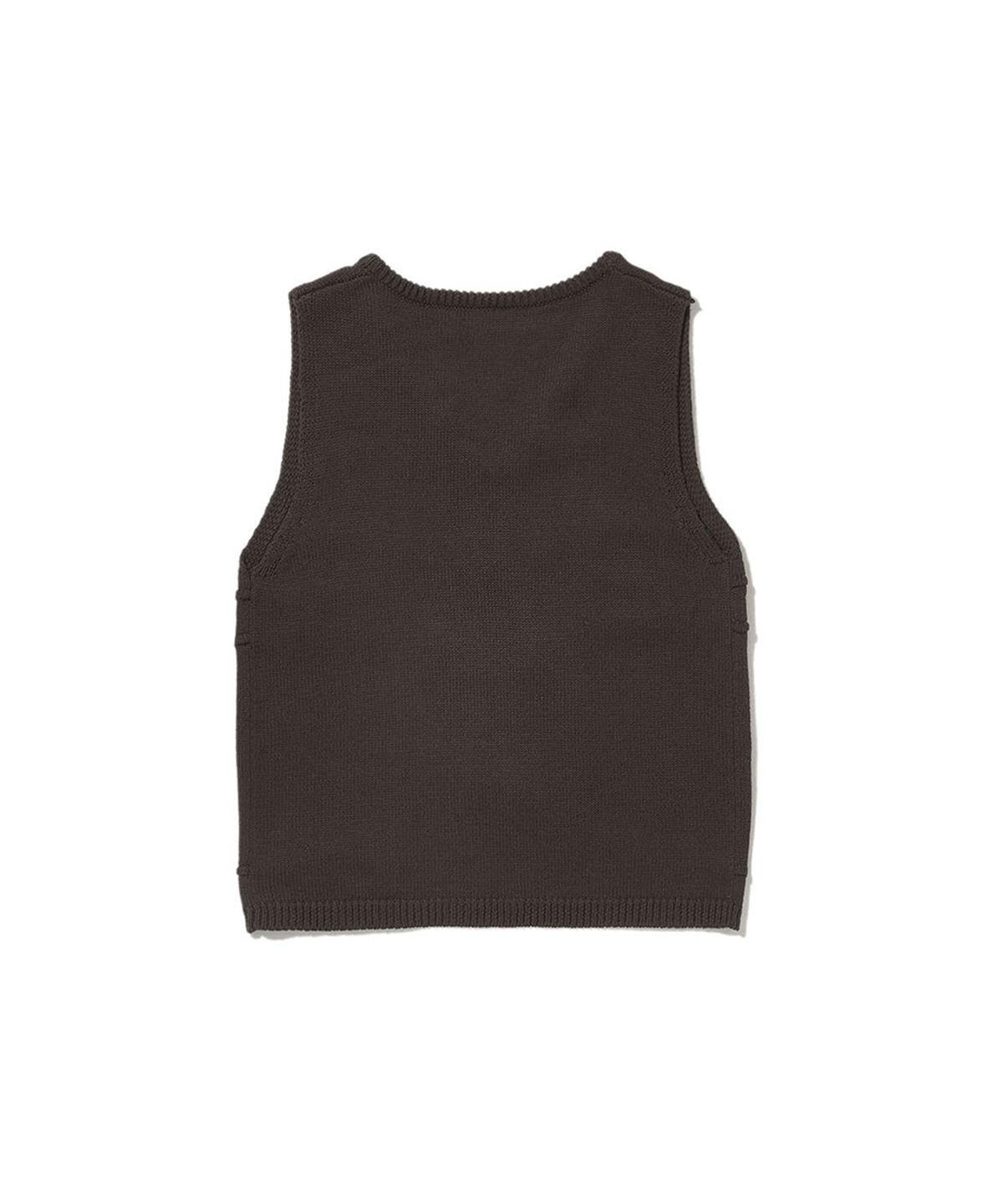 라츠유(LOTSYOU) Little Flower Knit Vest Brown