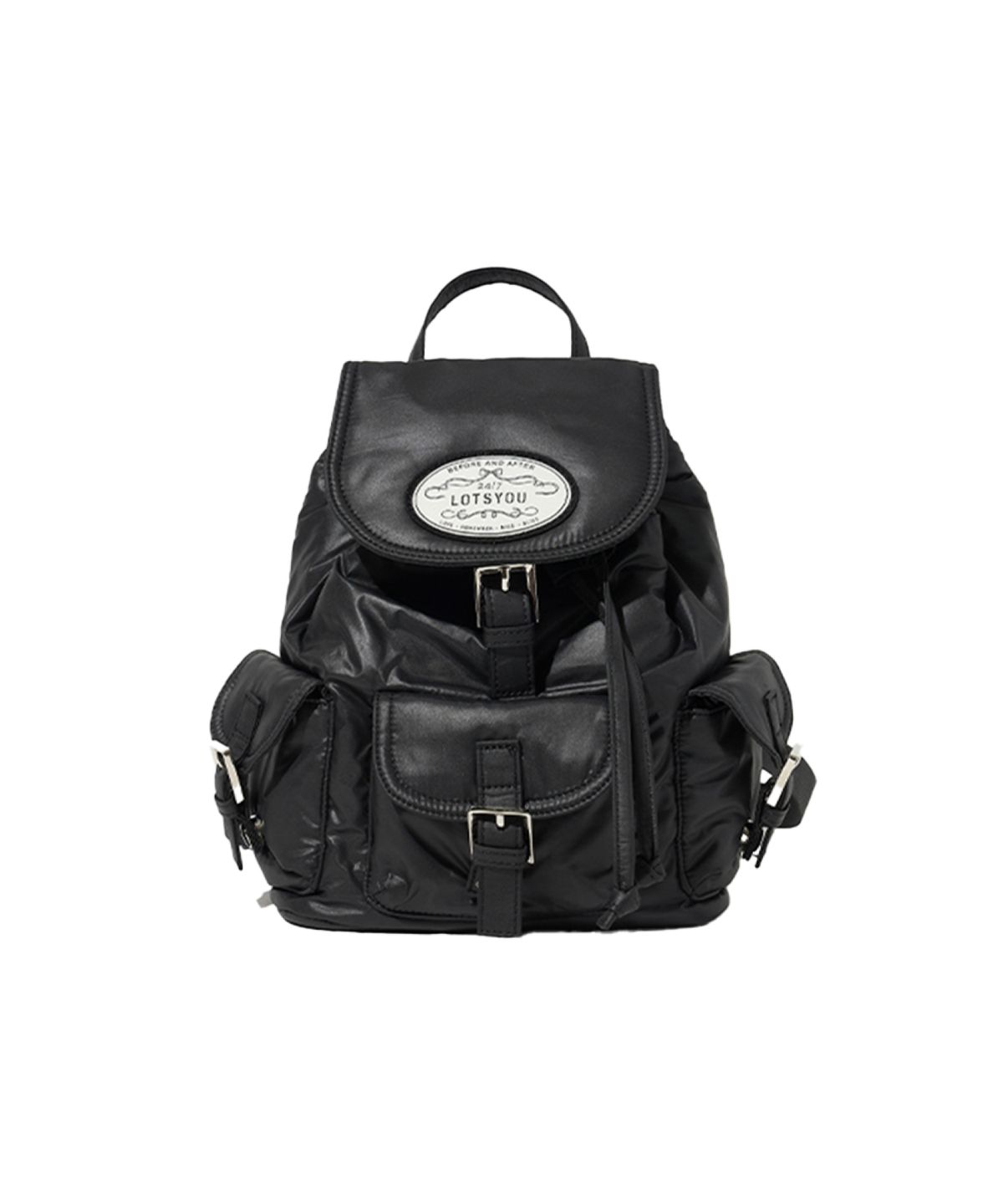라츠유(LOTSYOU) Nostalgia chubby Backpack Black