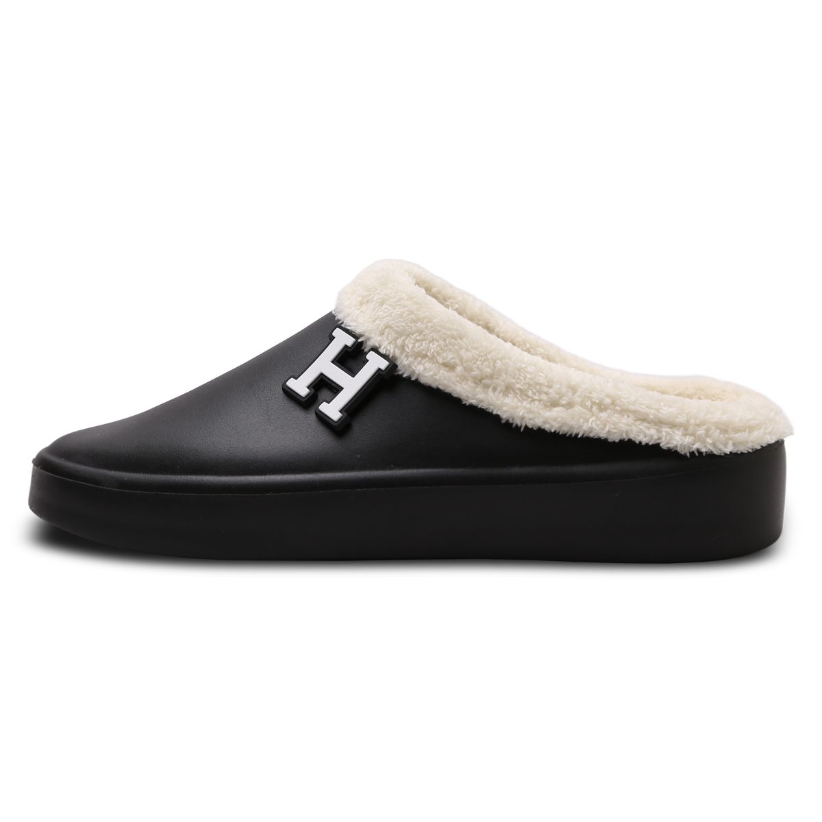 하버드 슈즈(HARVARD SHOES) 코지 남여공용 퍼 슬리퍼 블로퍼 블랙