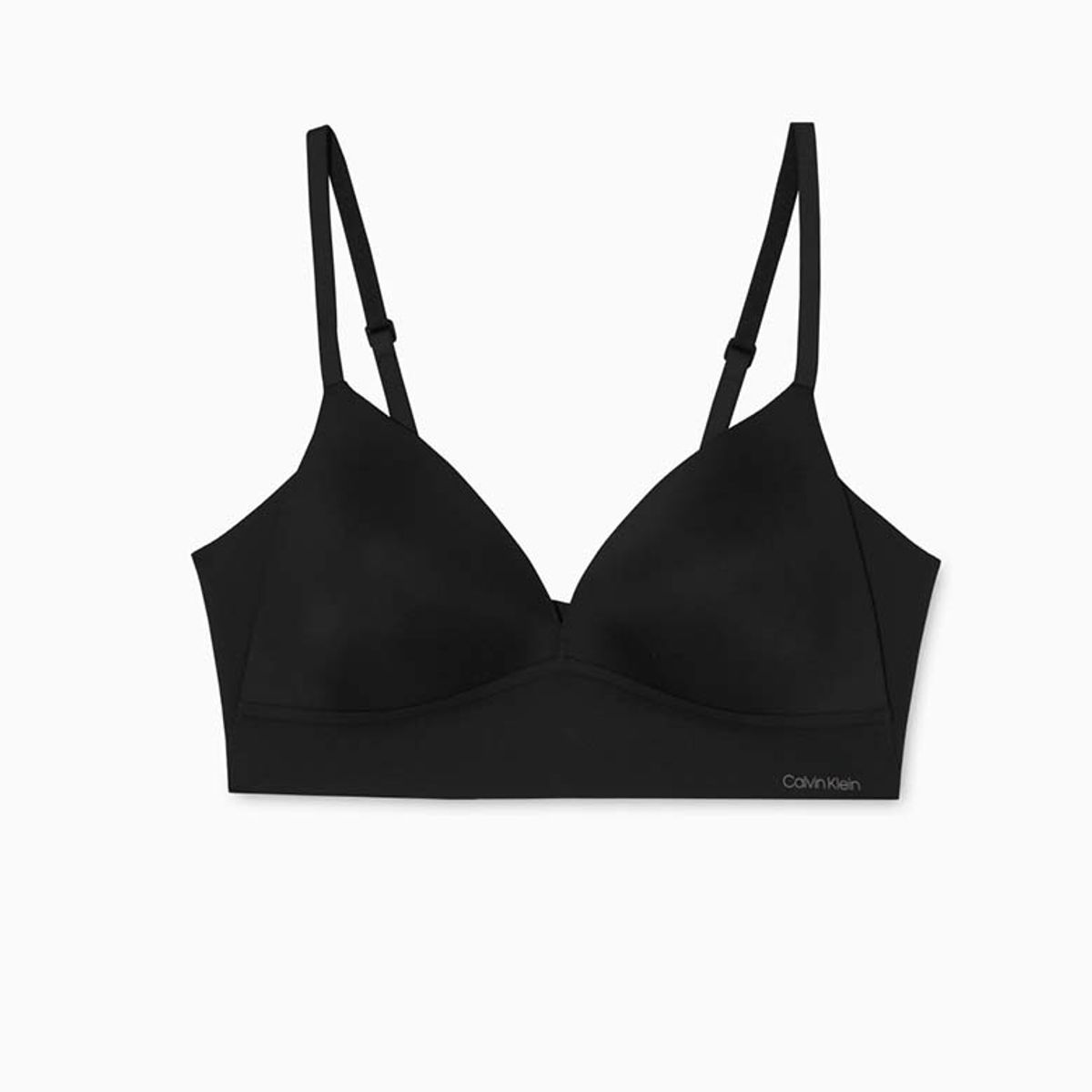 캘빈클라인 언더웨어(CALVIN KLEIN UNDERWEAR) 여성 인비져블 마이크로파이버 스트레치 AF 트라이앵글 브라렛 세트_블랙