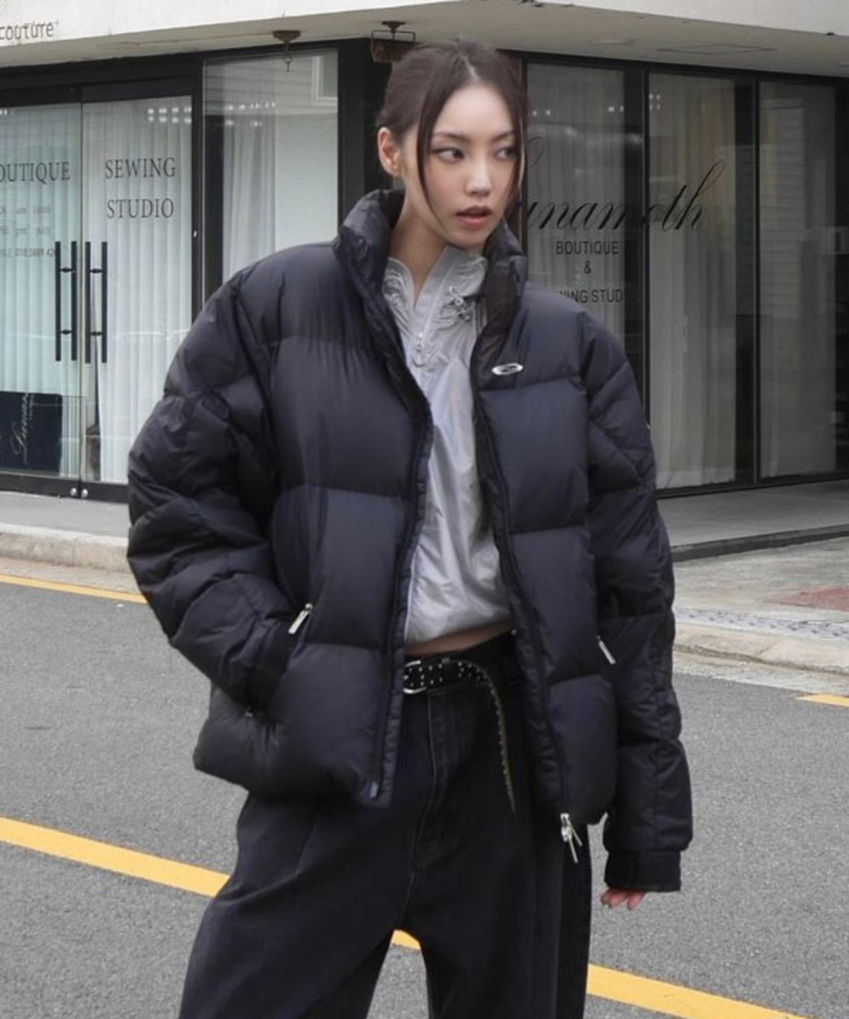 오프닝프로젝트(OPENING PROJECT) Identity Down Jacket - Black 