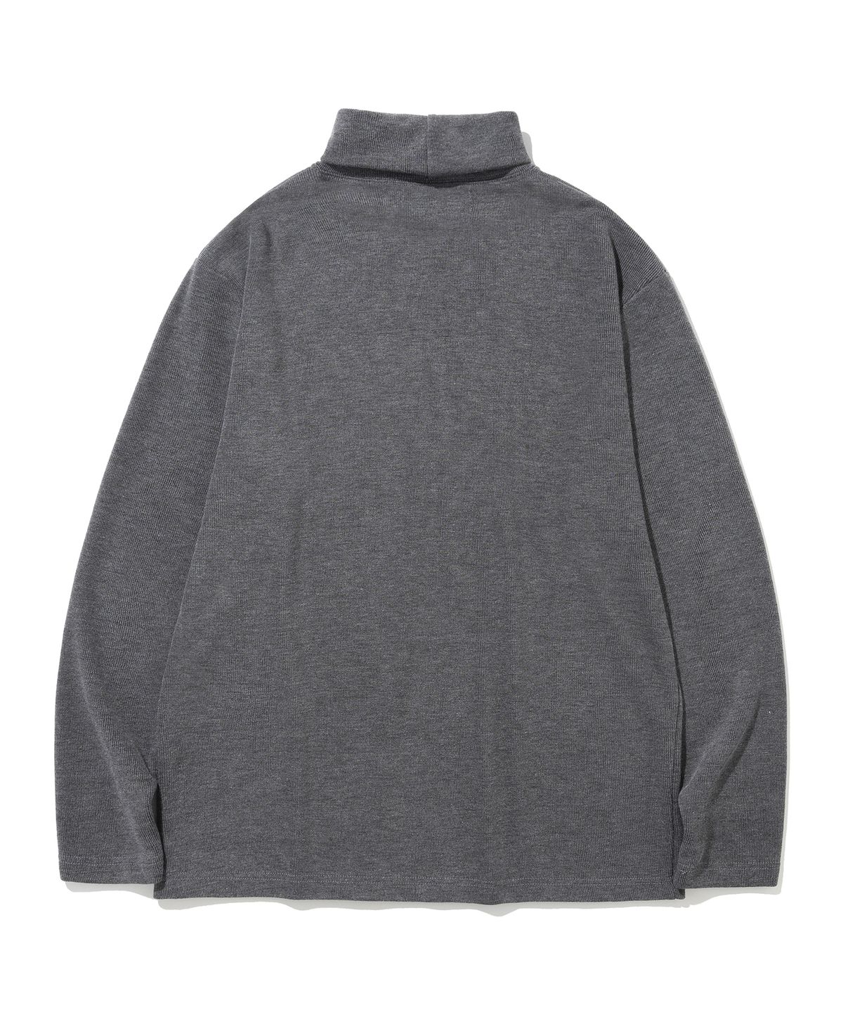 니티드(KNITTED) 터틀넥 롱 슬리브 니트 CHARCOAL