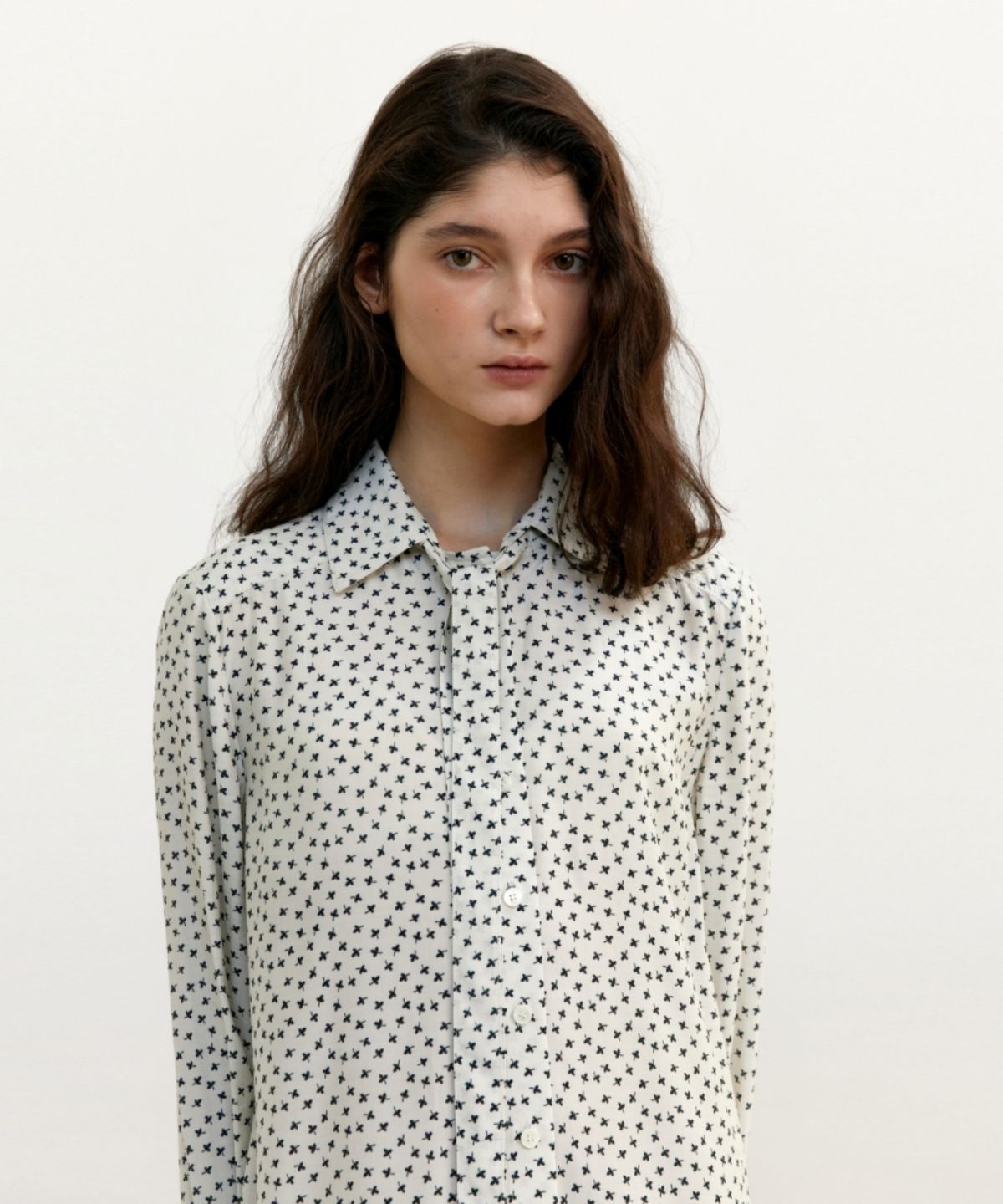 어나우트(UNNOUT) TIE SHIRT DRESS - CREAM