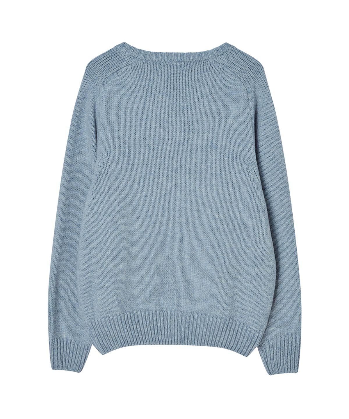 실른(SILN) Alpaca blend raglan v neck knit (SKY BLUE)