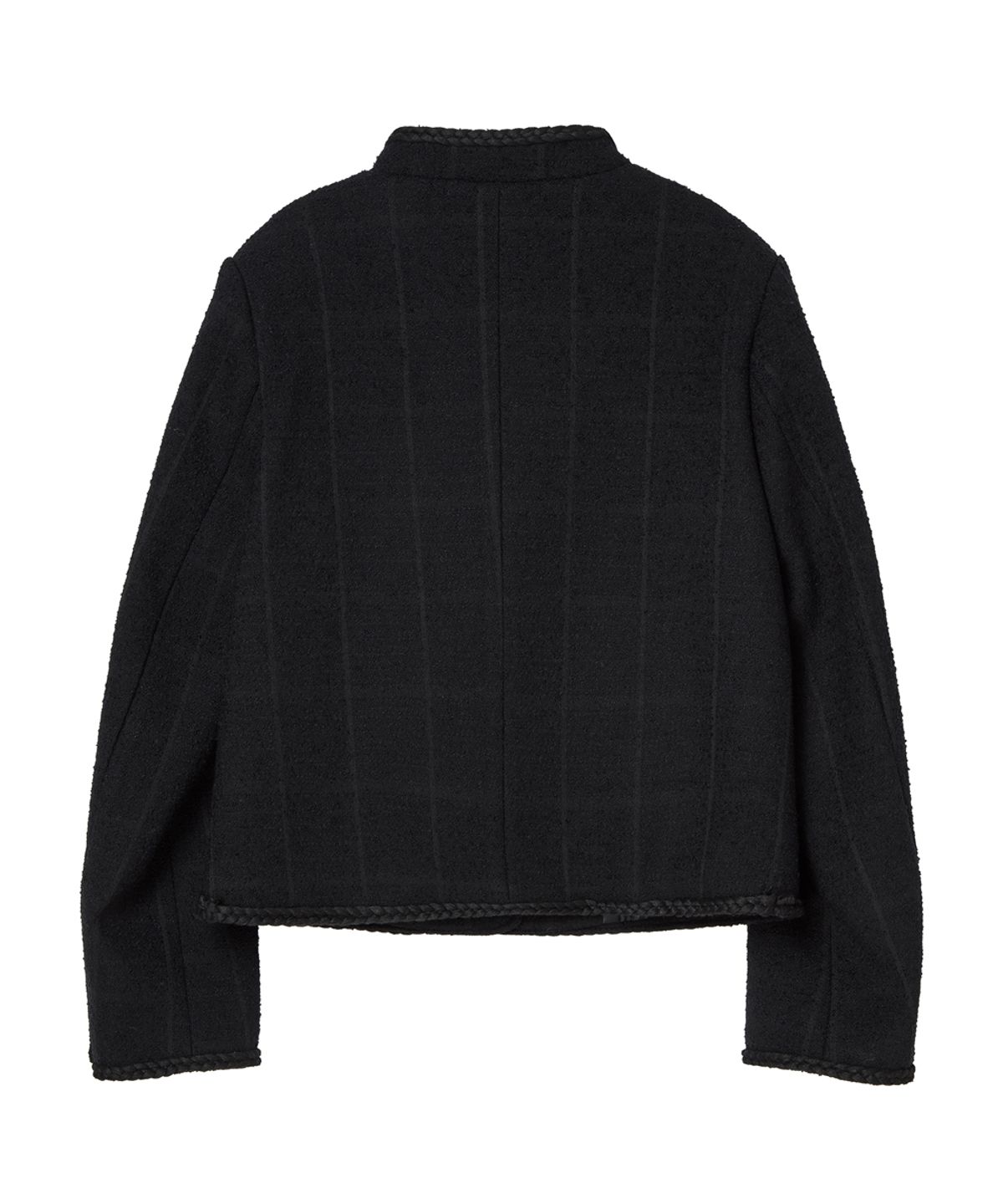 실른(SILN) Classic check wool boucle tweed jacket (BLACK)