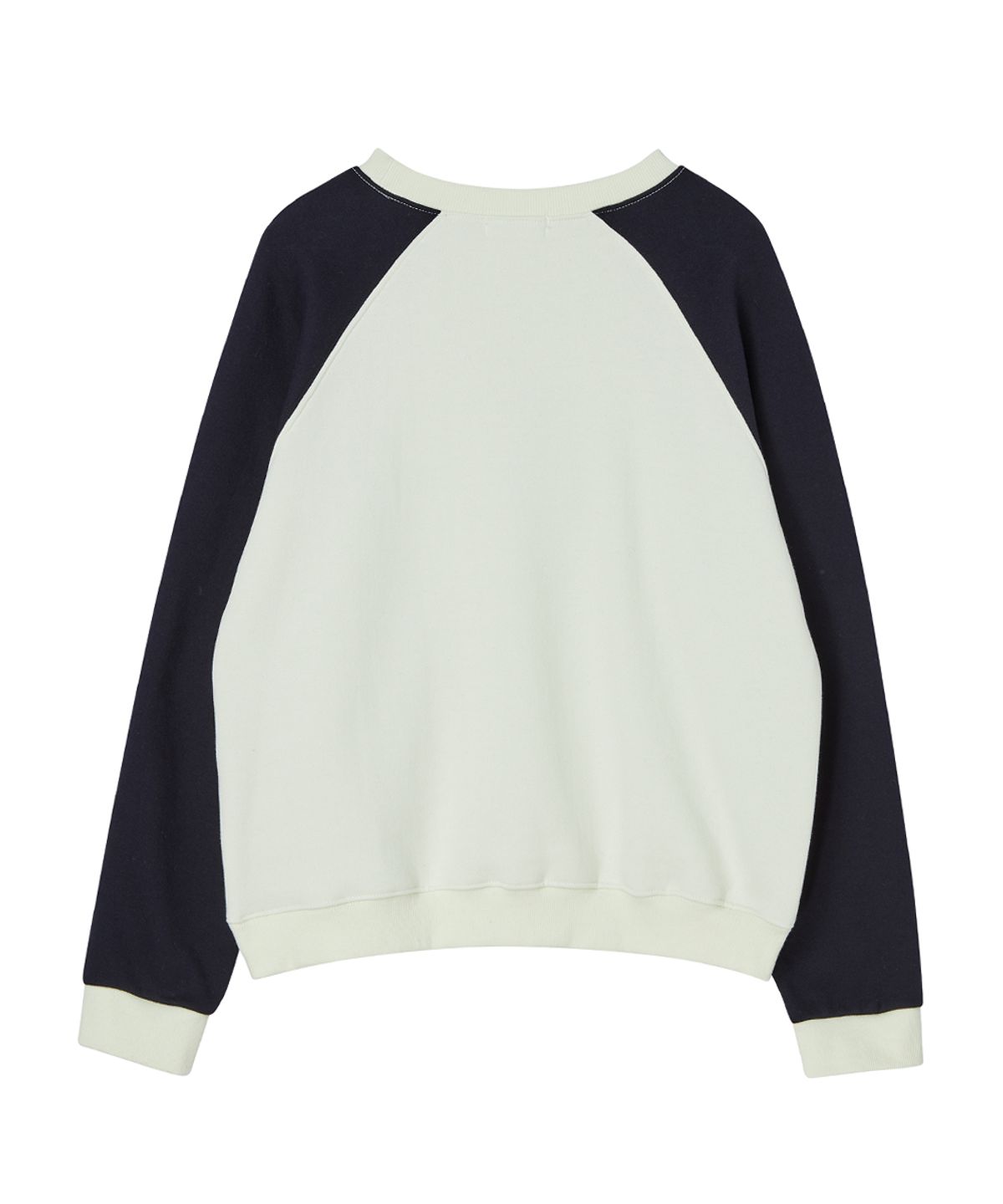 실른(SILN) Color Block Raglan Sweatshirts (CREAM) 기모 Ver.