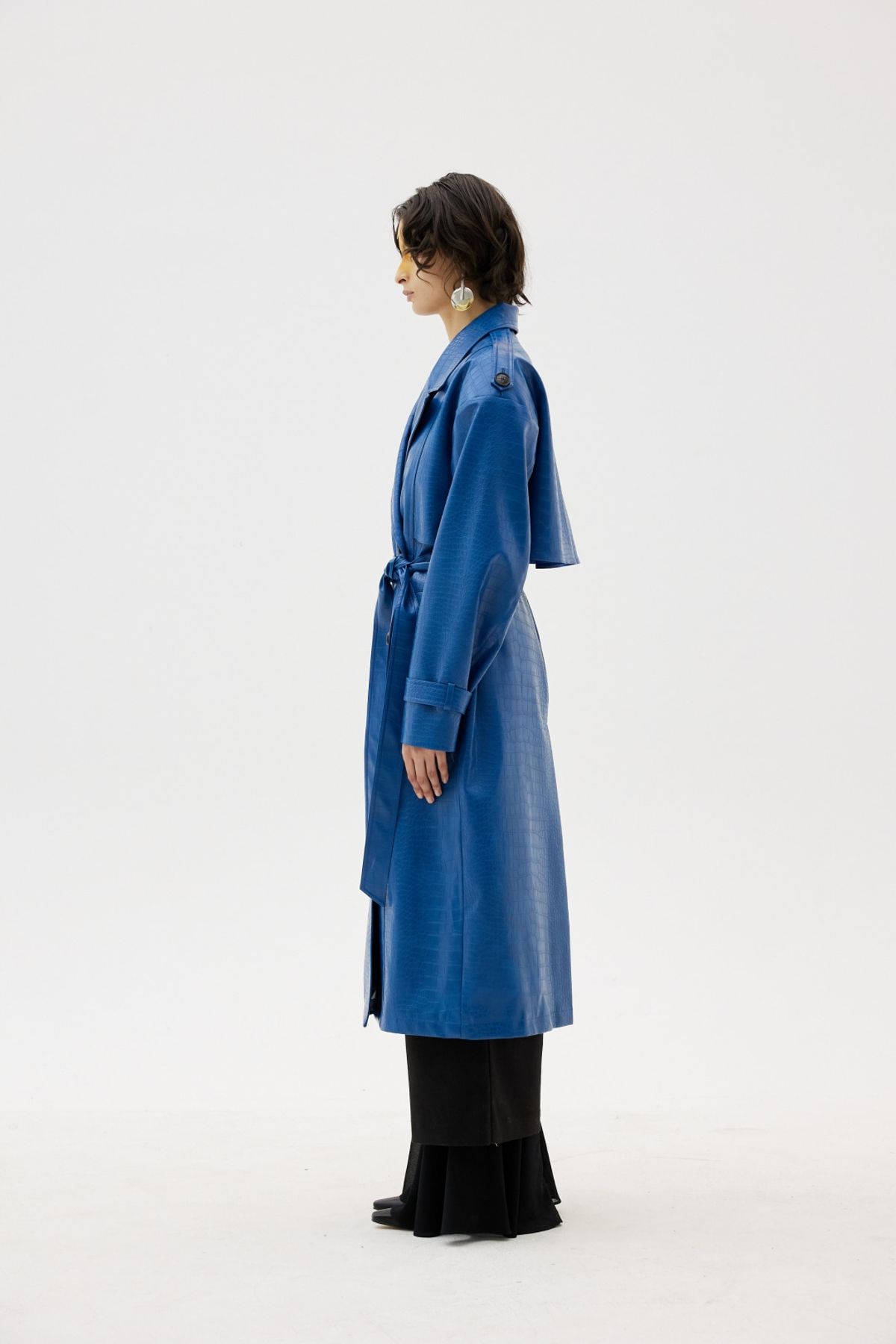 그리디어스(GREEDILOUS) Tyed Waist Leather Trench