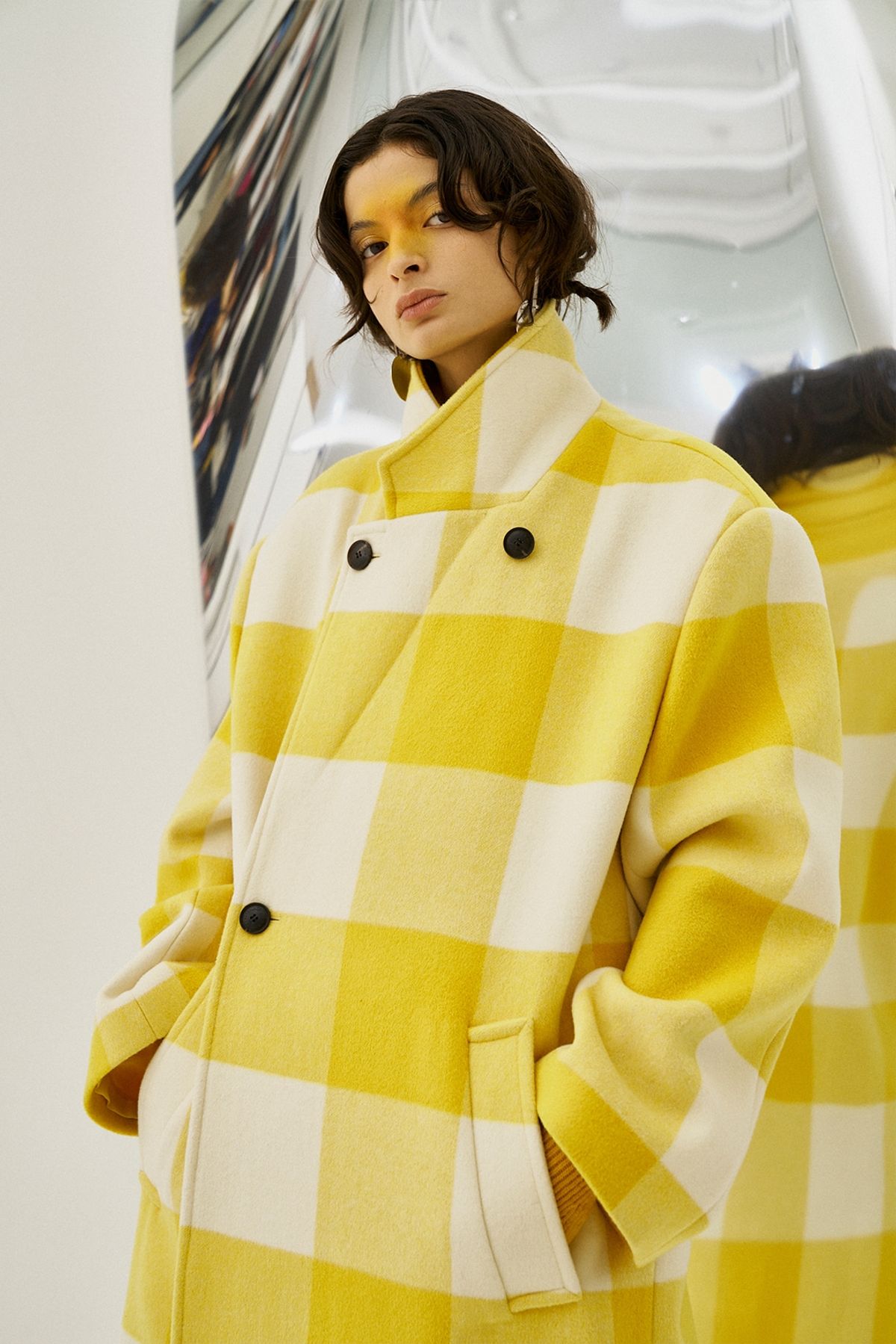 그리디어스(GREEDILOUS) High Collar Focus Wool Trench