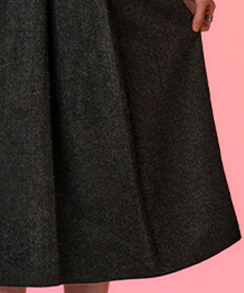 MUSINSA | KOLEAT Wool herringbone pleated long skirt