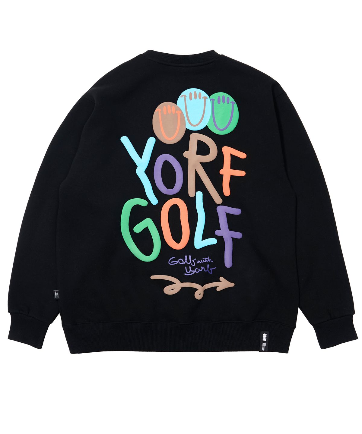 욜프(YORF) YORF AW TAG CREWNECK BLACK