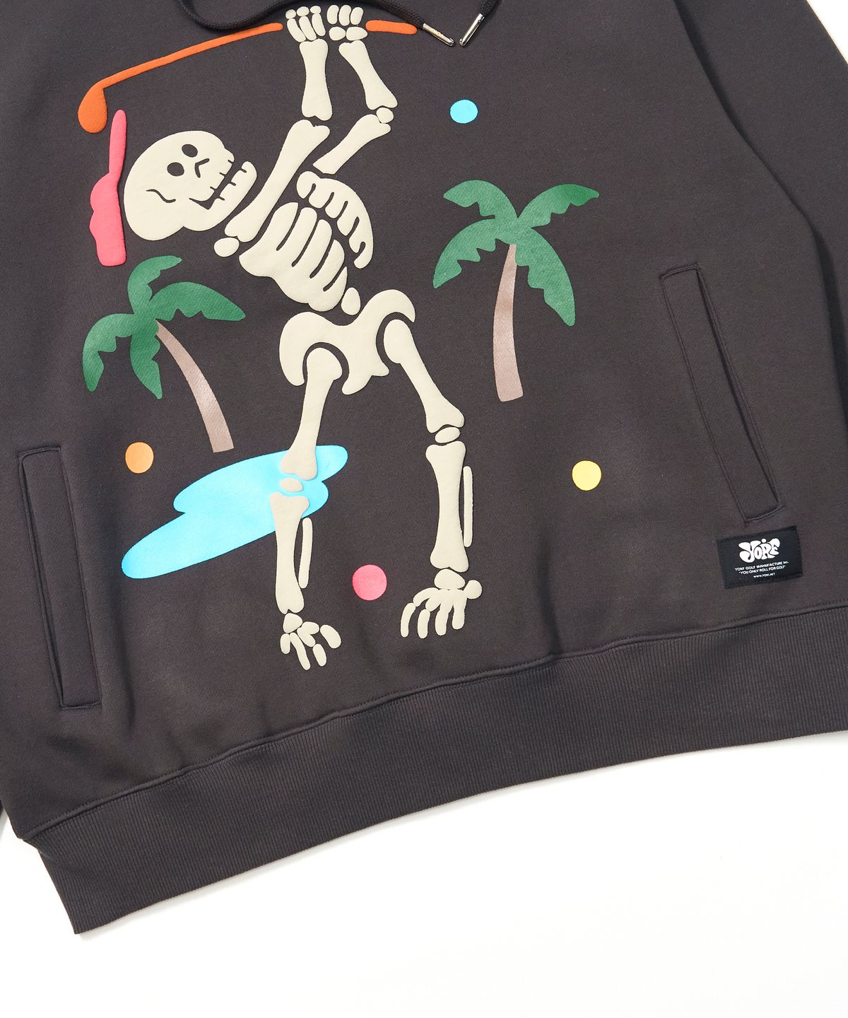 욜프(YORF) YORF AW SKULL HOOD CHARCOAL