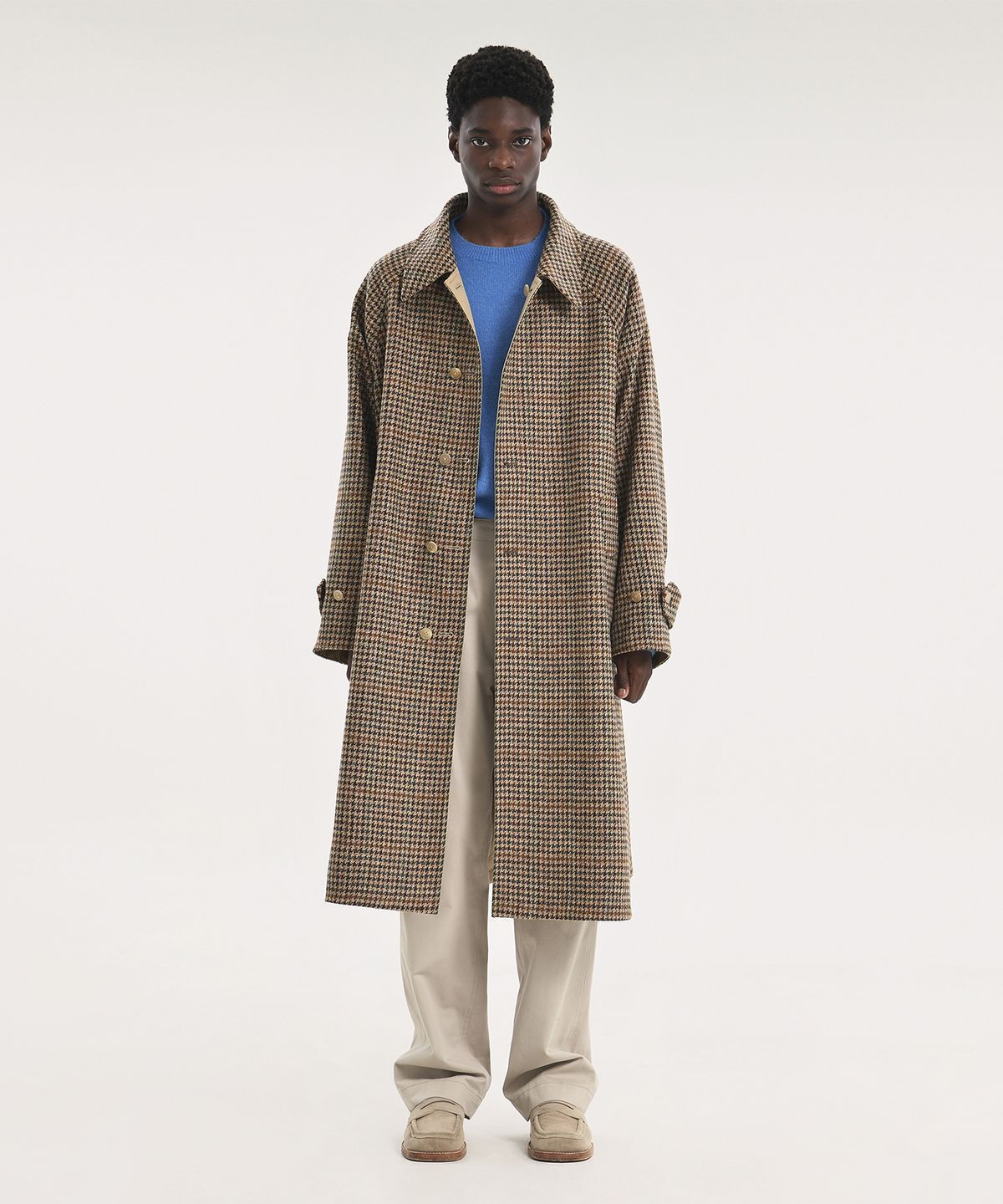 브라운야드(BROWNYARD) 23FW 리버서블 발마칸 코트, 베이지