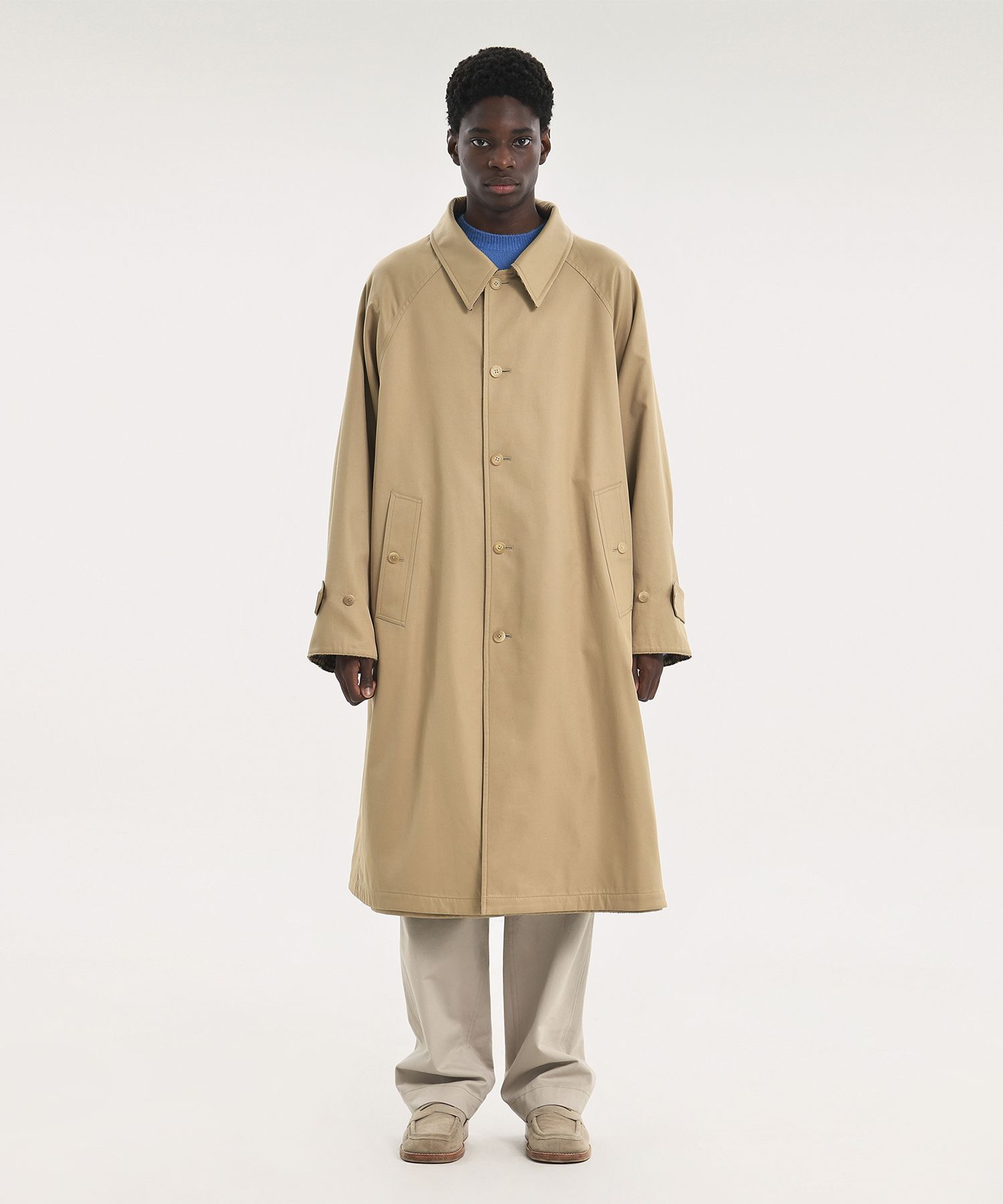 MUSINSA | BROWNYARD 23FW Reversible Balmacaan Coat, Beige
