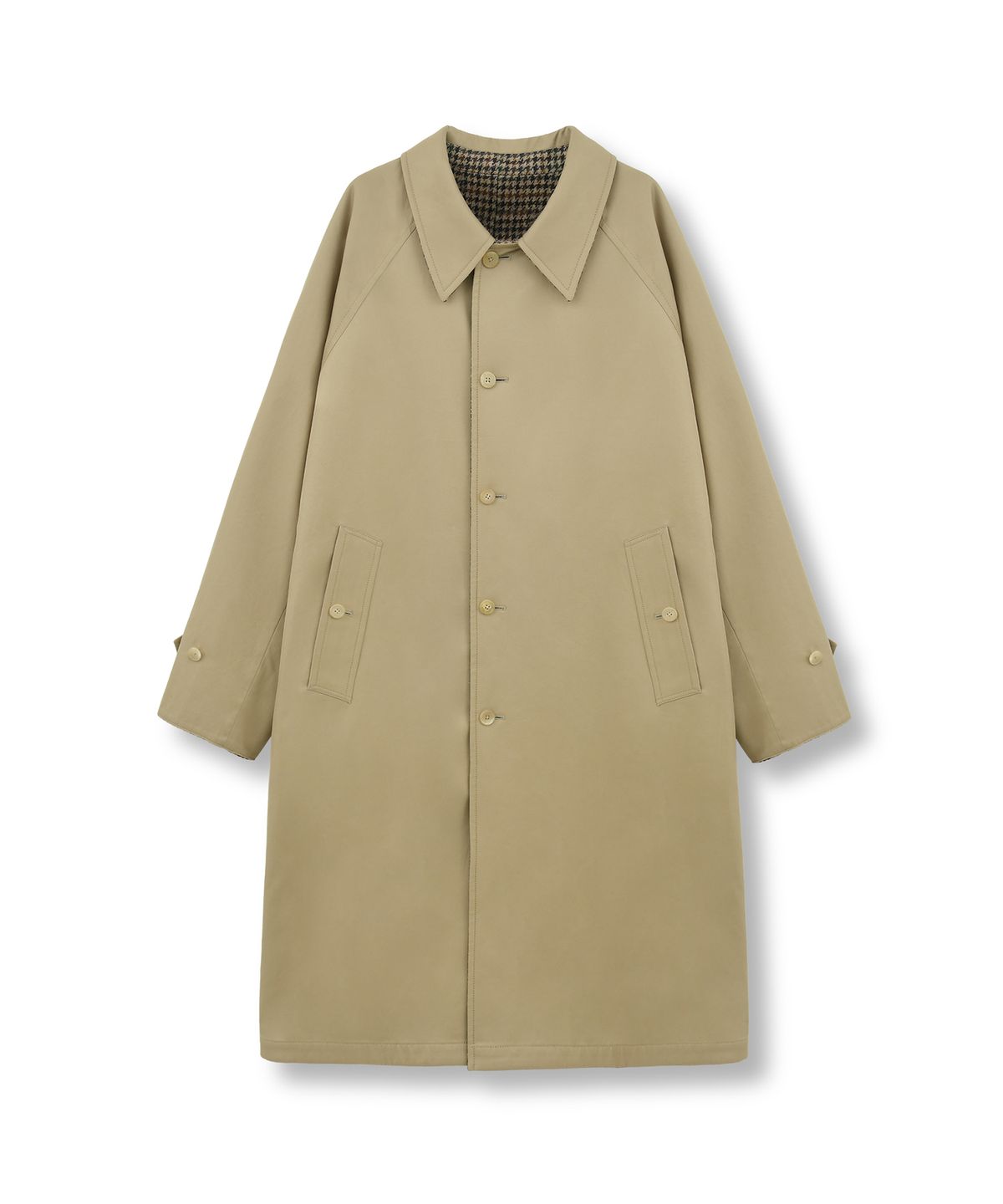 브라운야드(BROWNYARD) 23FW 리버서블 발마칸 코트, 베이지