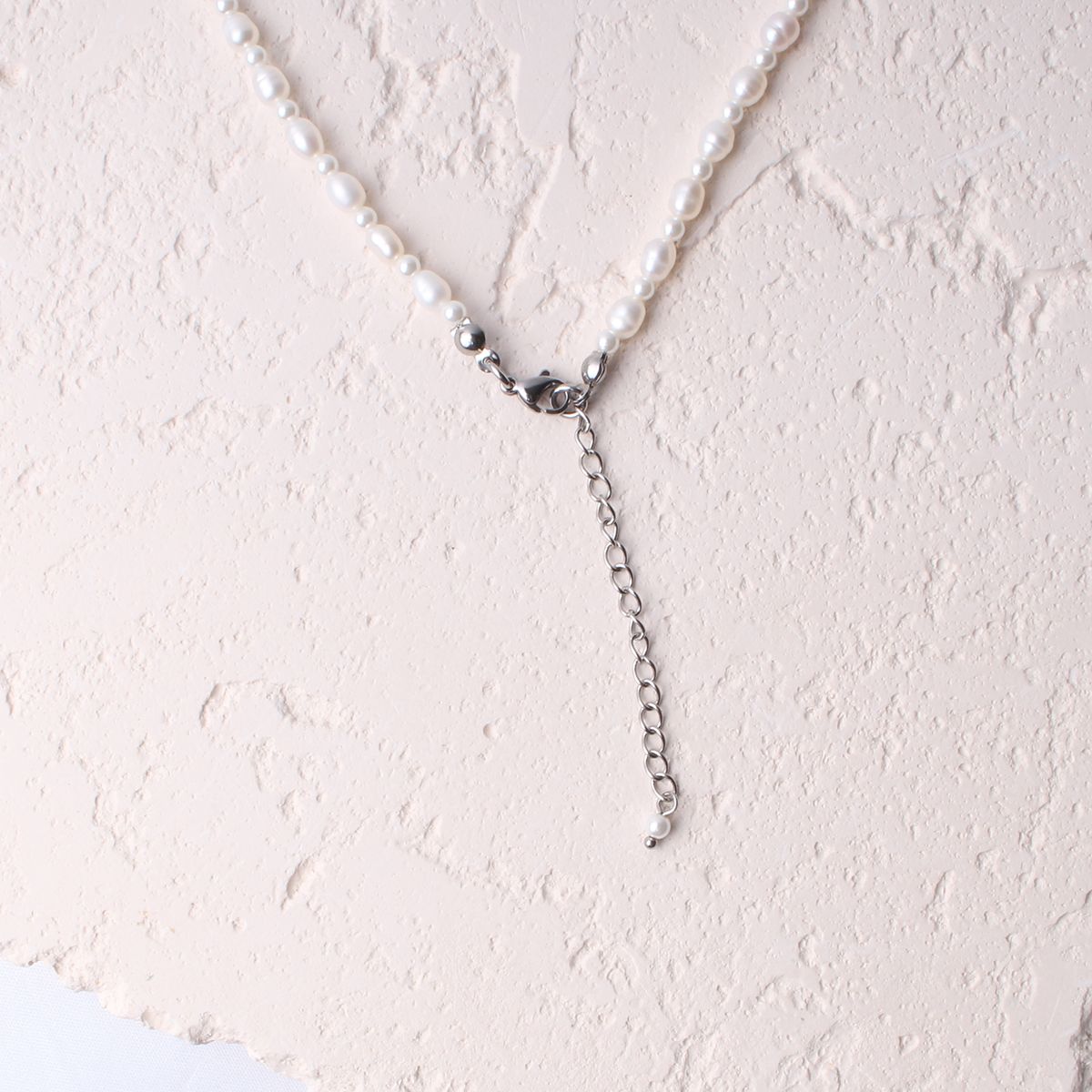 비엔베투(Bien Vetu) 4mm 담수 진주 핵진주 레이어드 목걸이
