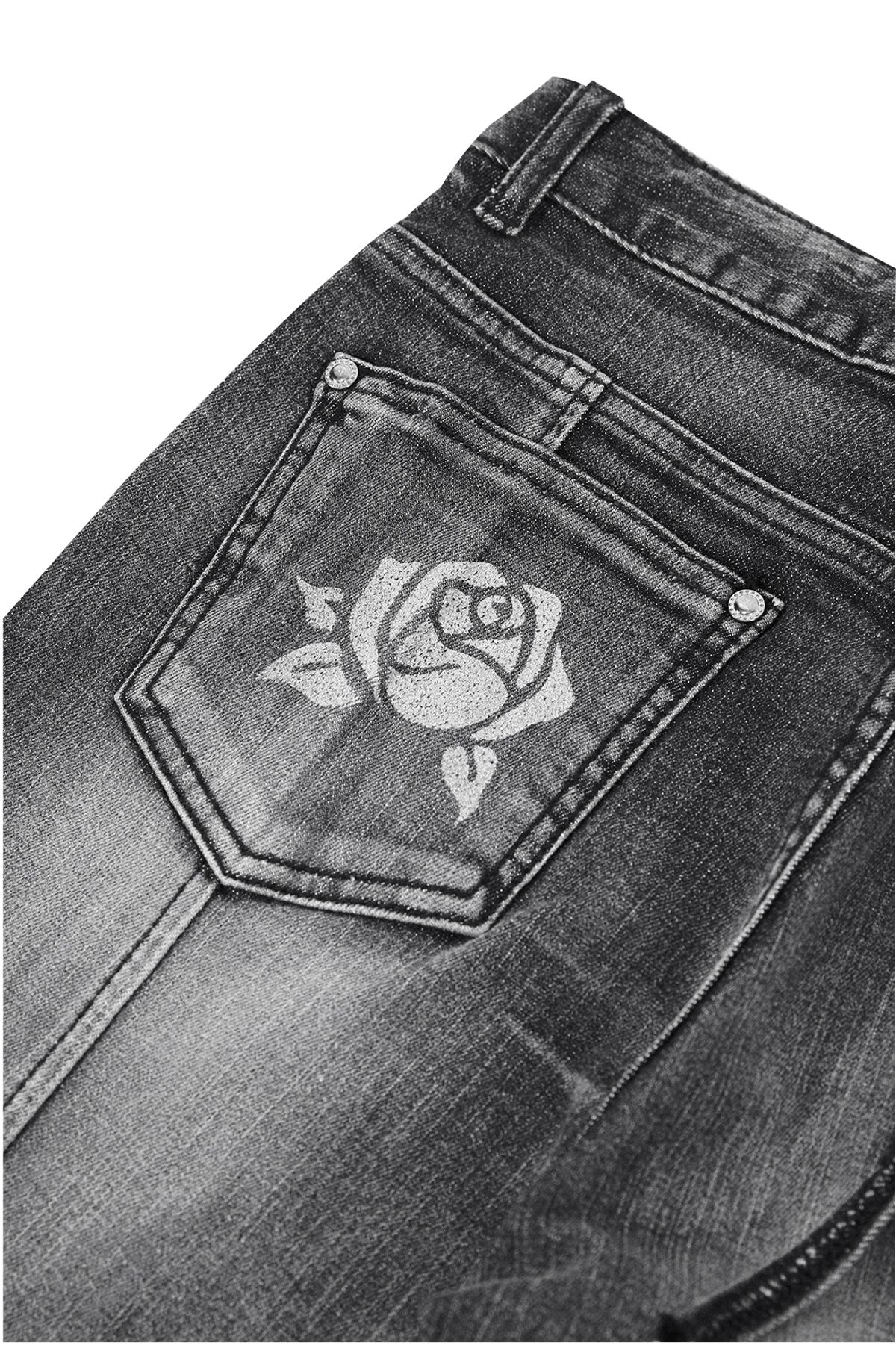 달링유어배드(DARLING, YOU'RE BAD) ROSE BOOTS CUT DENIM # BLACK