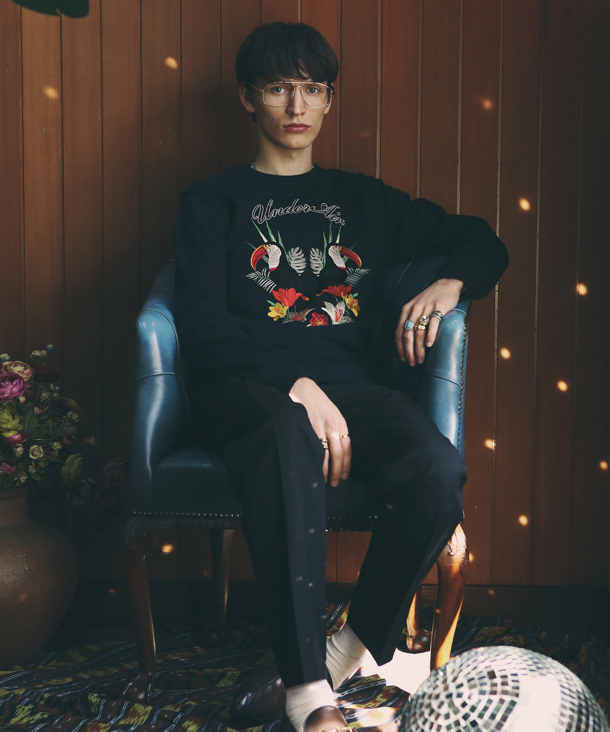 언더에어(UNDERAIR) TOU TOU SWEAT SHIRTS - NAVY