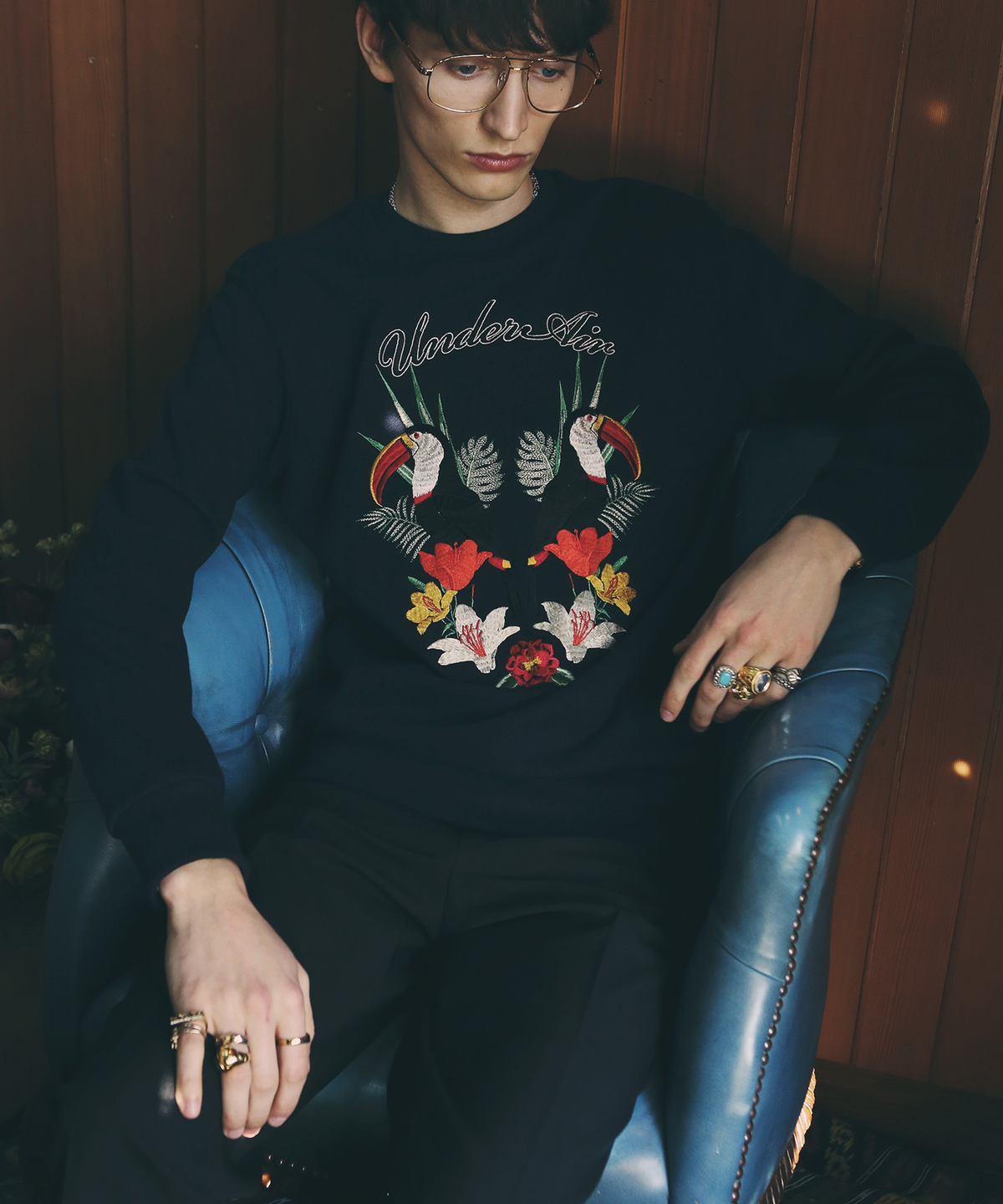 언더에어(UNDERAIR) TOU TOU SWEAT SHIRTS - NAVY
