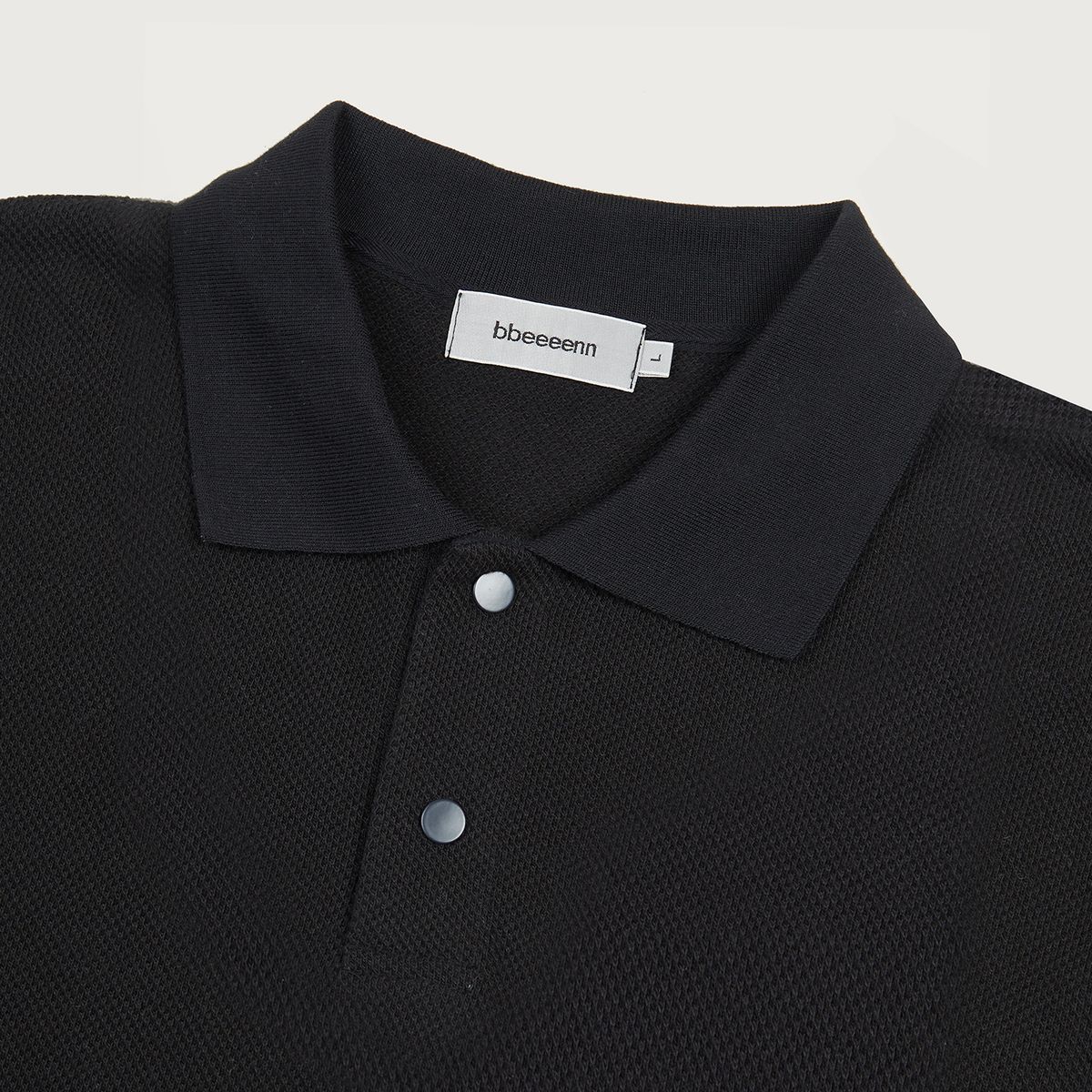 벤(BBEEEENN) MENS)와플 카라 T_다크 네이비