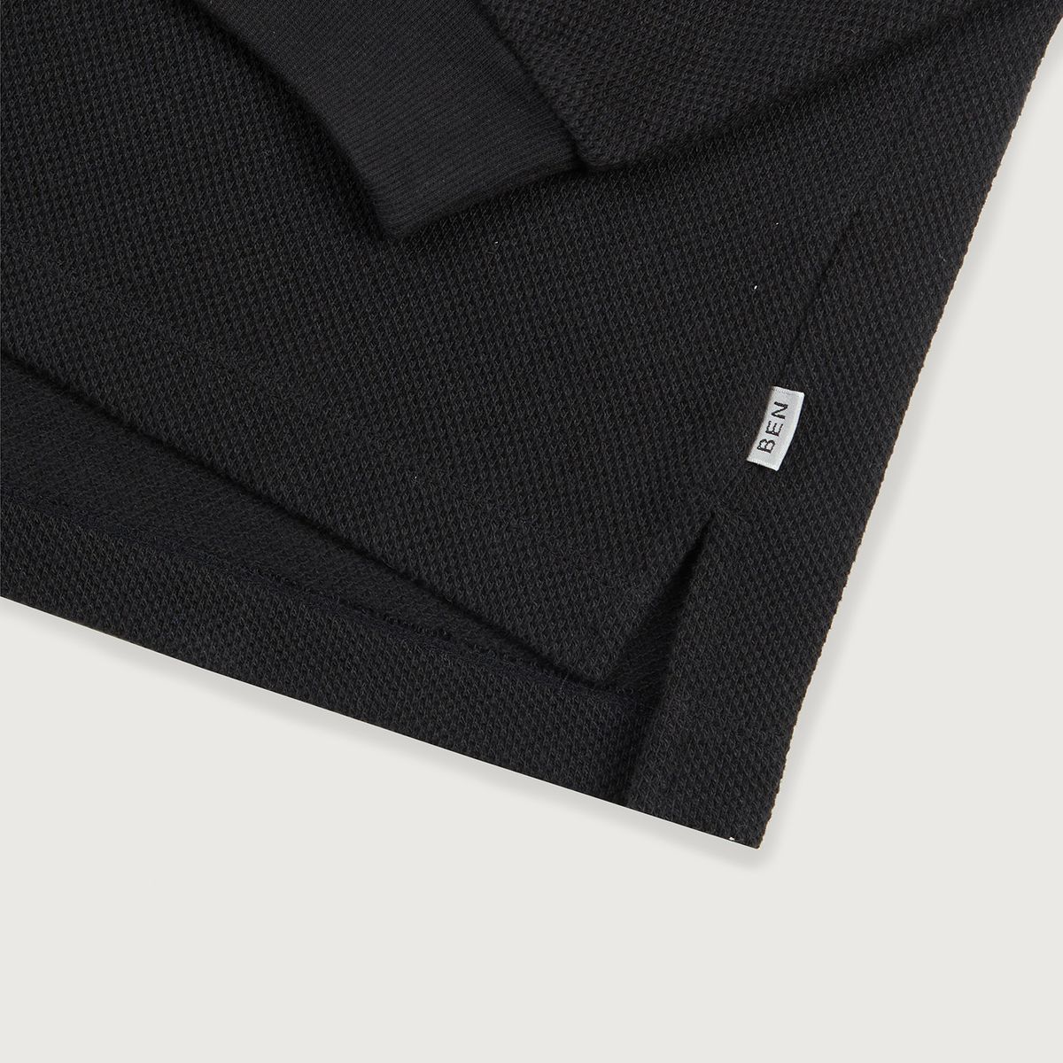 벤(BBEEEENN) MENS)와플 카라 T_다크 네이비