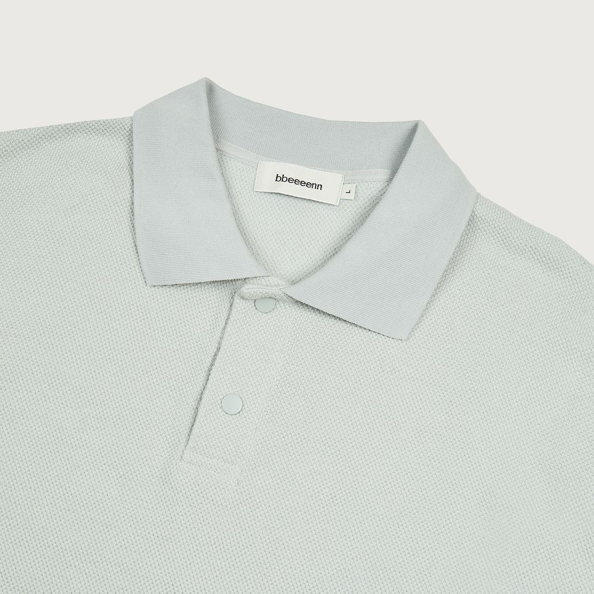 벤(BBEEEENN) MENS)와플 카라 T_블루 그레이