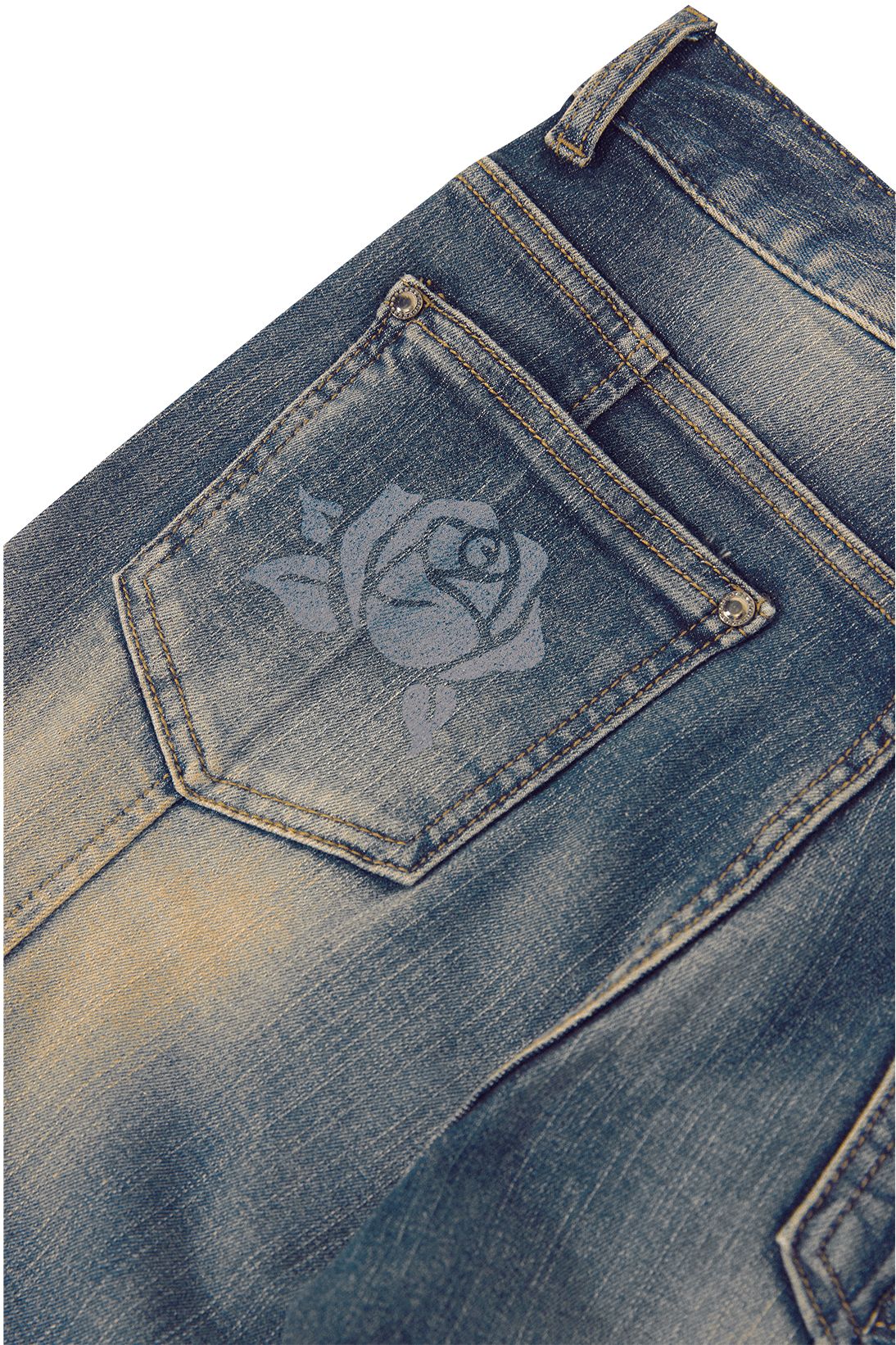 MUSINSA | DARLING, YOU'RE BAD ROSE BOOTS CUT DENIM #VINTAGE BLUE