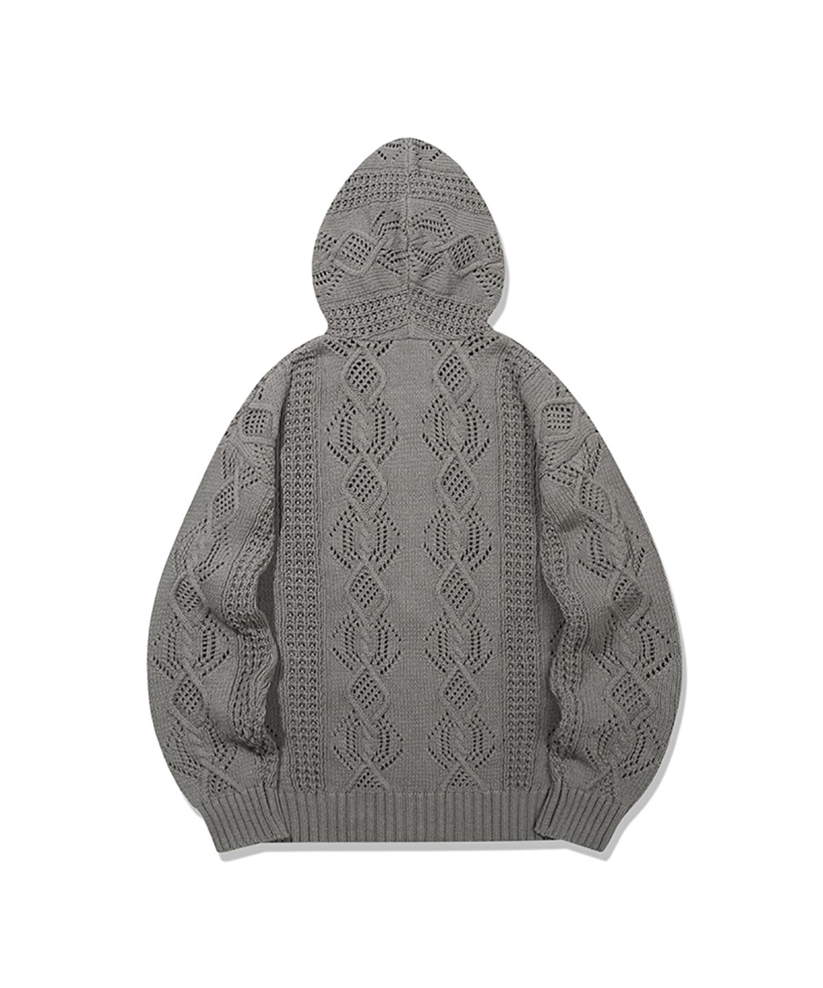 메인부스(MAINBOOTH) Neutral Punching Zip-up Sweater(CHARCOAL)
