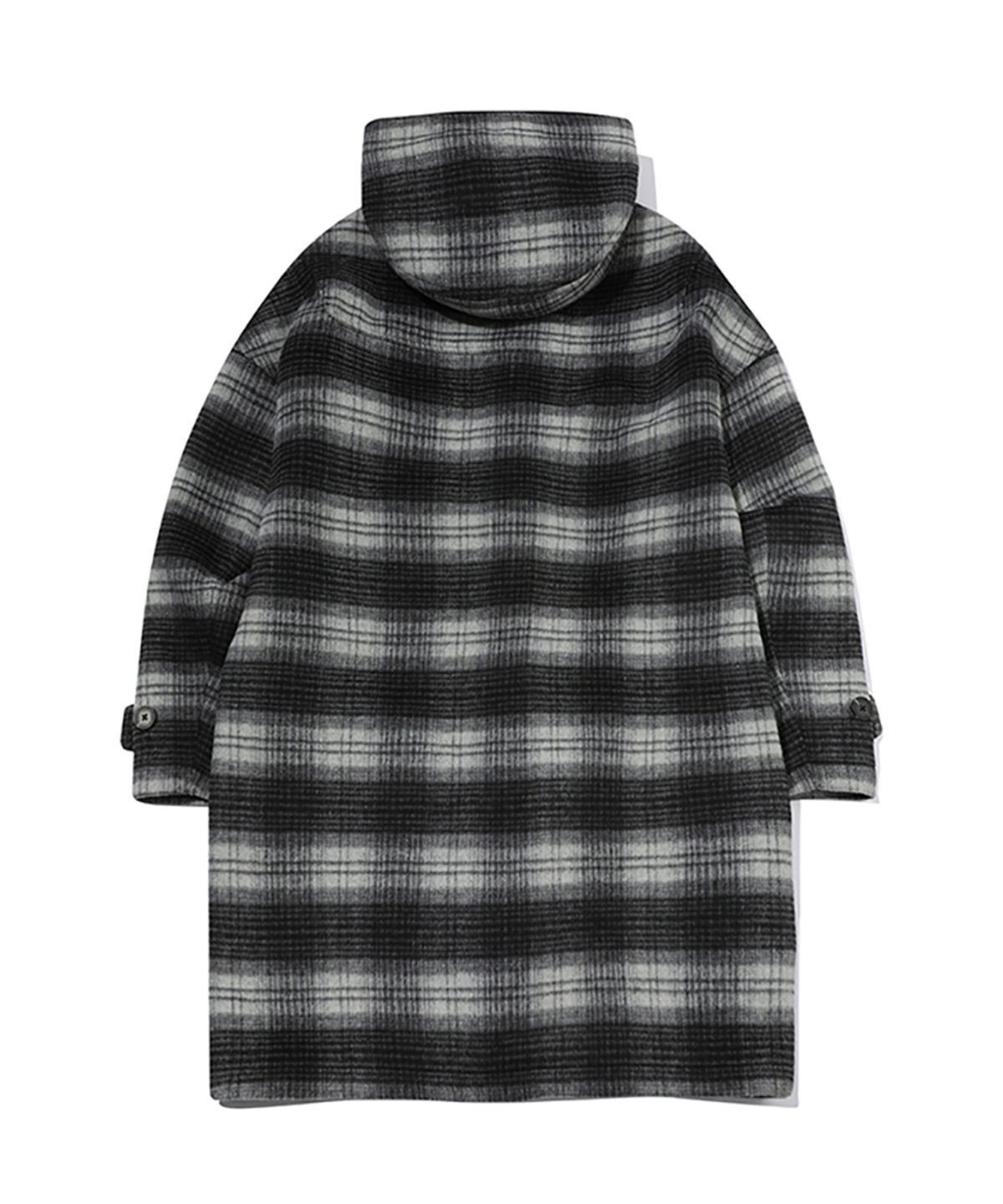 메인부스(MAINBOOTH) Oversized Check Duffle Coat(BLACK)