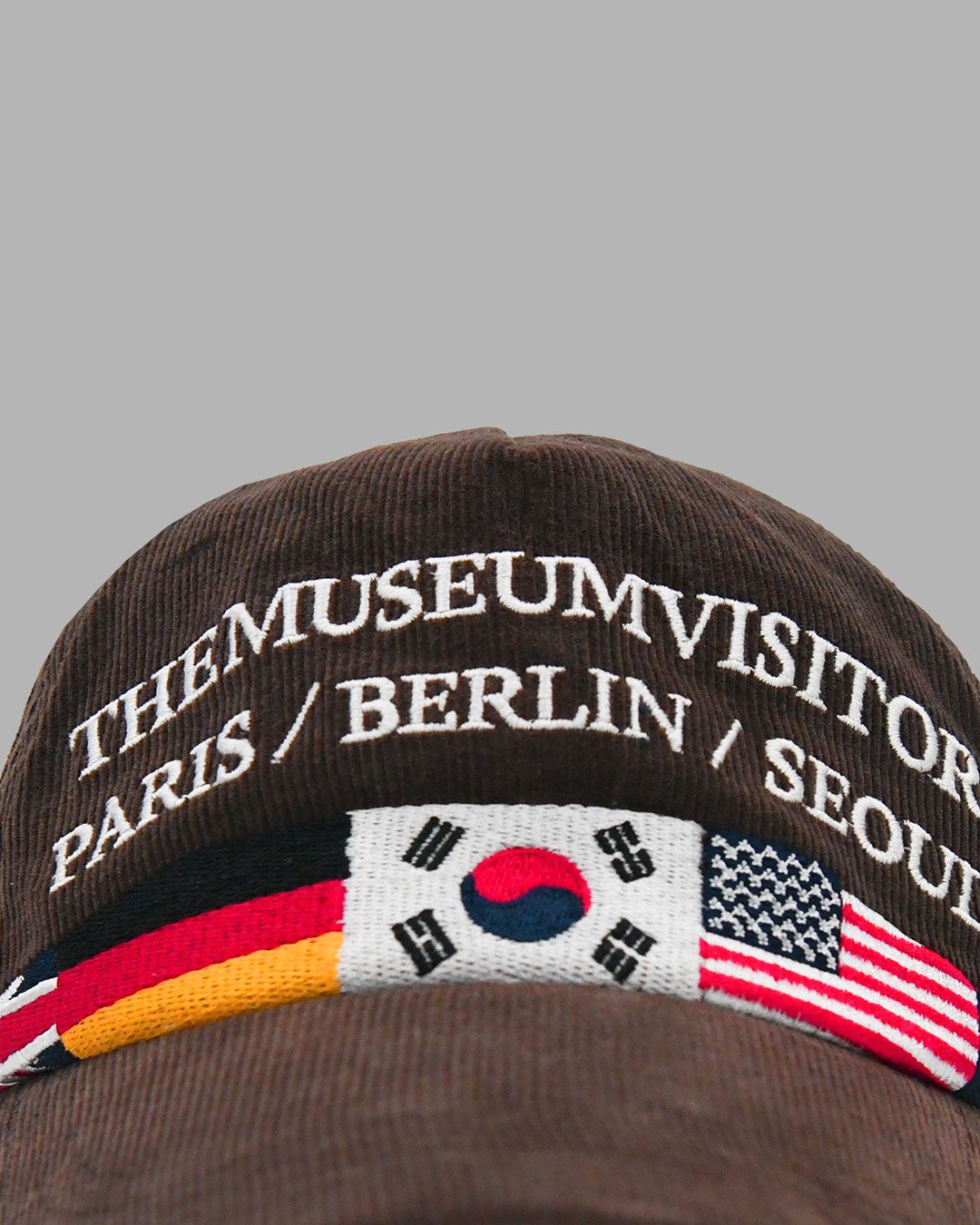 MUSINSA | THE MUSEUM VISITOR FLAG STITCHED CORDUROY BALLCAP