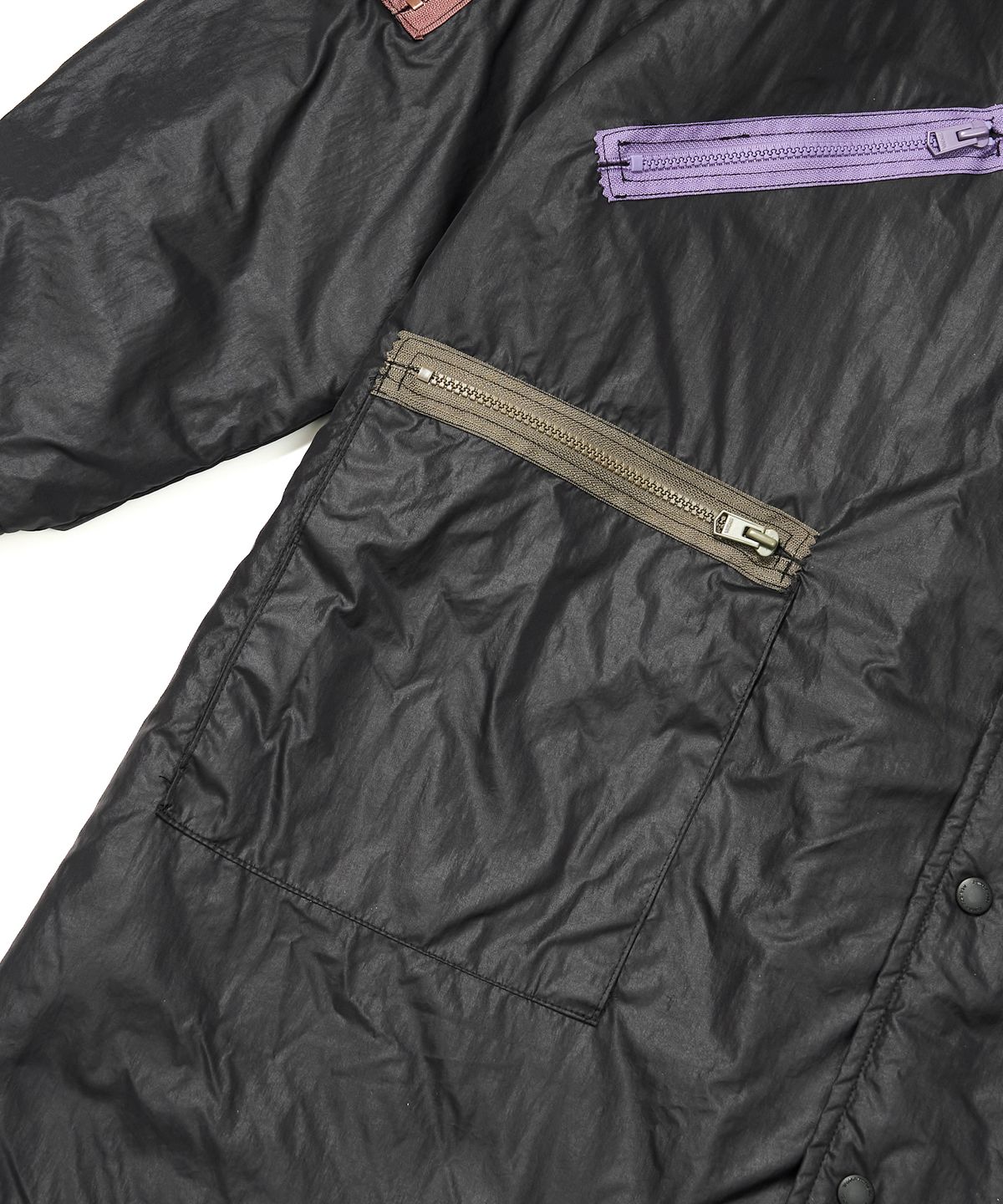 스티그마(STIGMA) ZIPPER OVERSIZED FISHTAIL PARKA BLACK