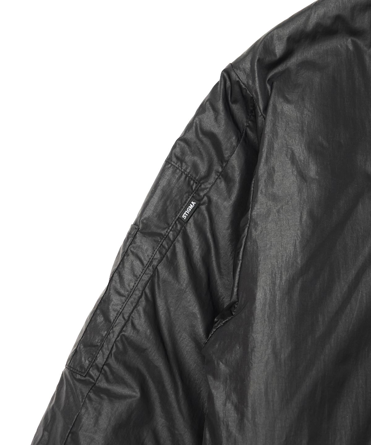 스티그마(STIGMA) ZIPPER OVERSIZED FISHTAIL PARKA BLACK
