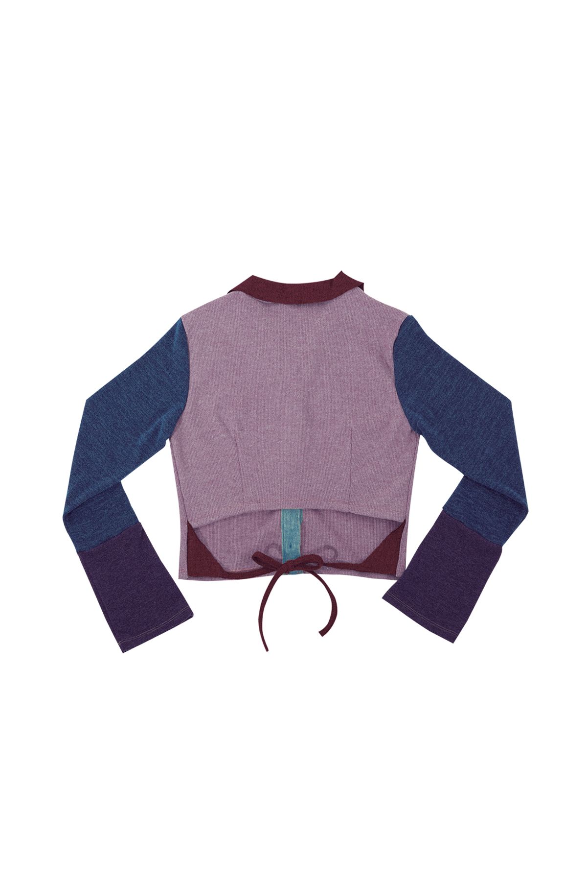 달링유어배드(DARLING, YOU'RE BAD) MULTICOLOR KNIT SHIRT # VINTAGE PINK