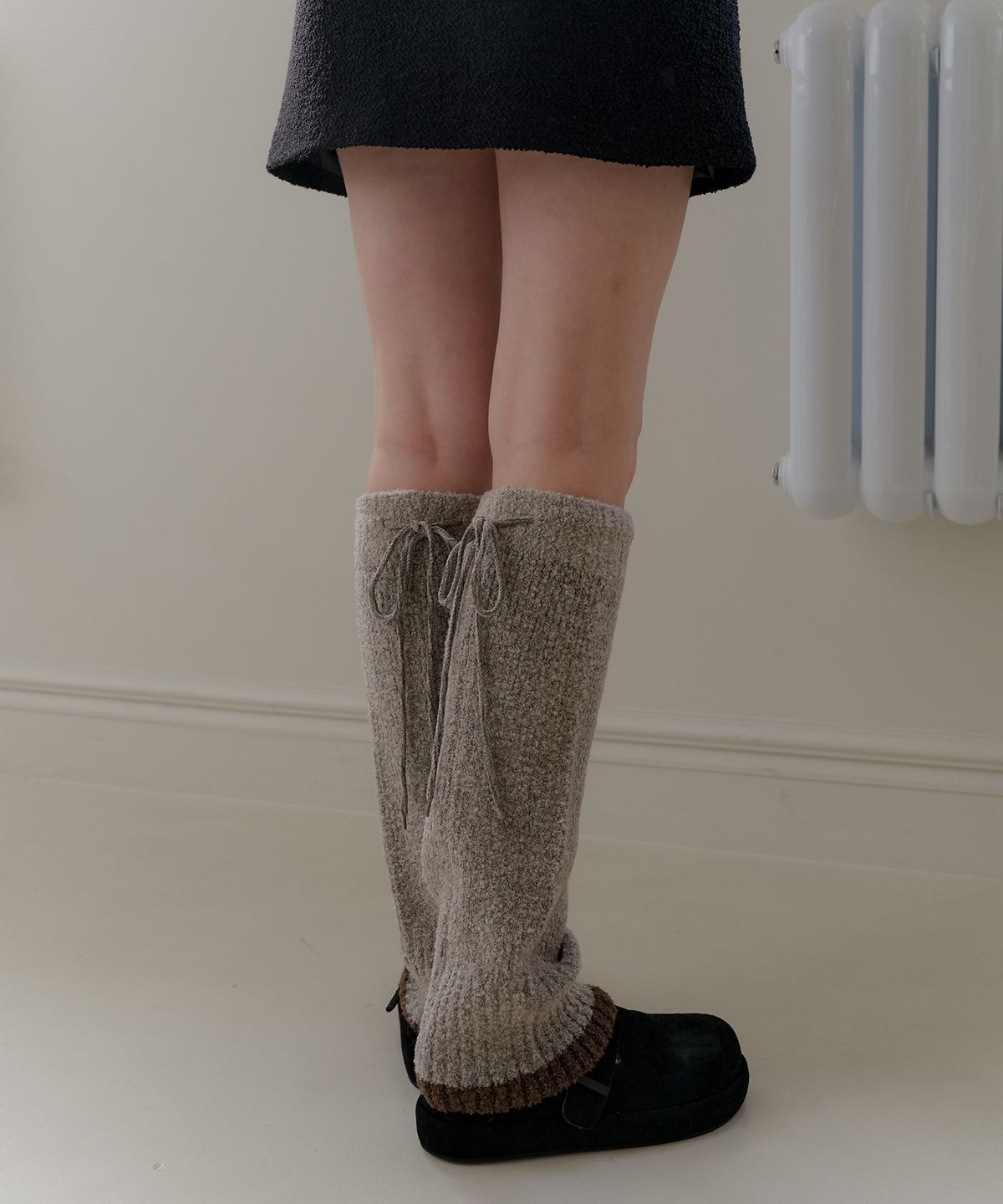 엽페(YUPPE) COLOR KNIT LEG WARMER_GRAY
