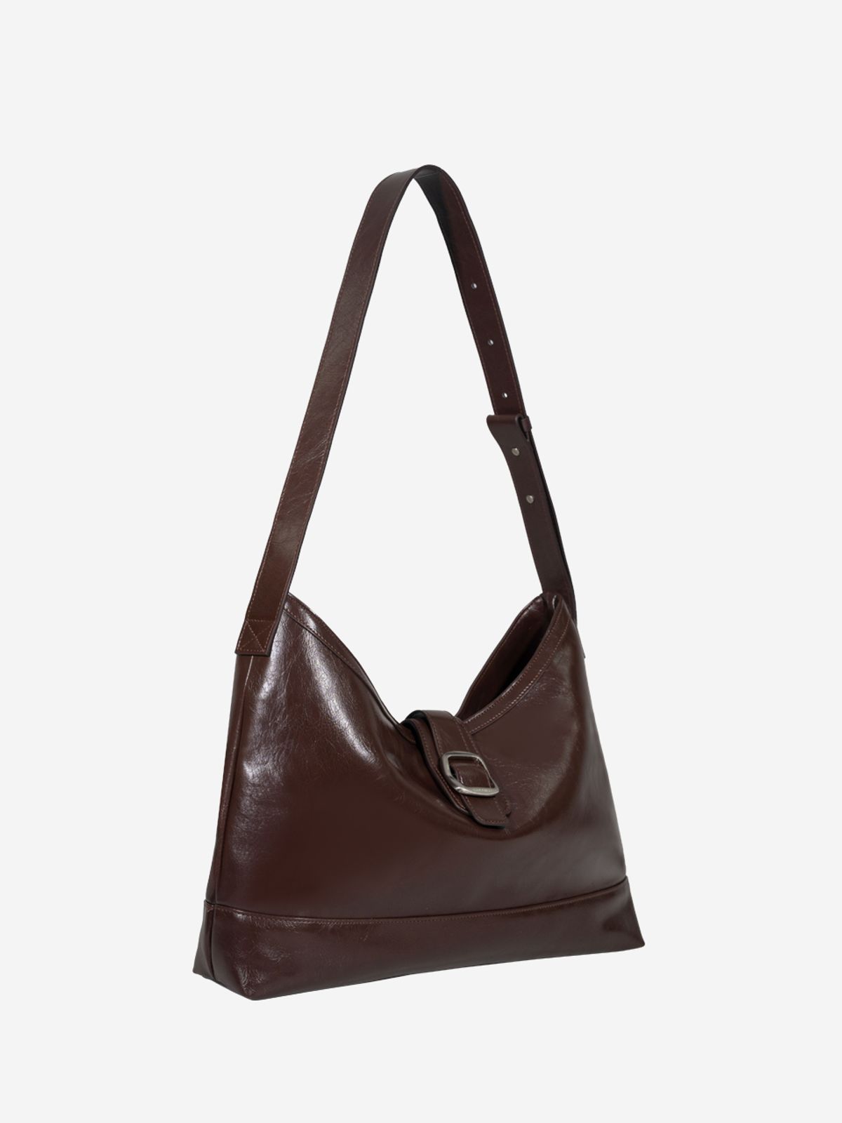 세미코드(SEMICODE) veil bag - crinkle choco brown