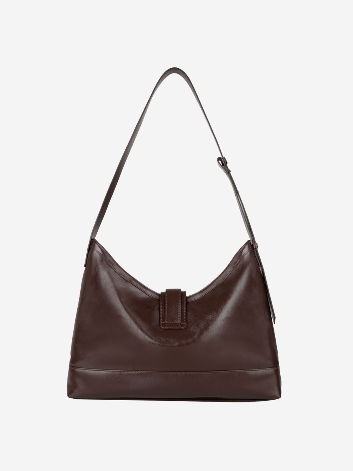세미코드(SEMICODE) veil bag - crinkle choco brown