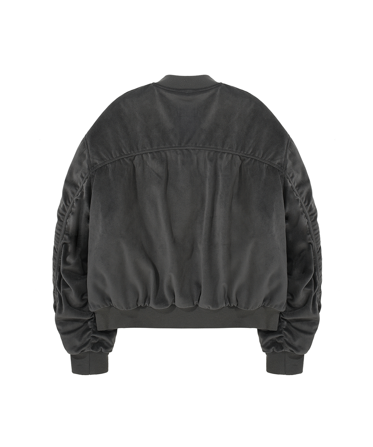 오픈야드(오와이)(OPENYARD(OY)) VELOUR S.L BOMBER JACKET-CHACOAL GREY