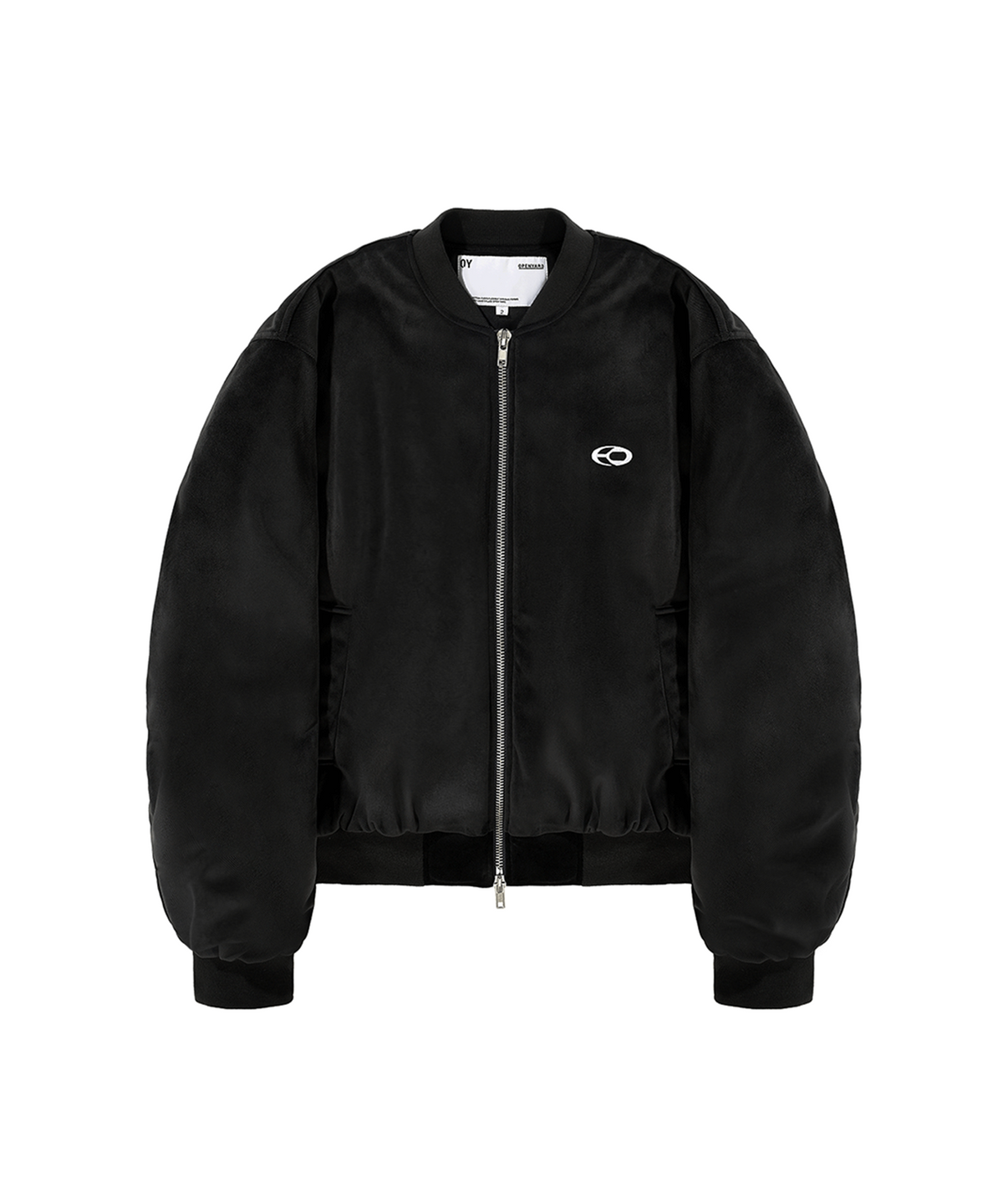 오픈야드(오와이)(OPENYARD(OY)) VELOUR S.L BOMBER JACKET-BLACK