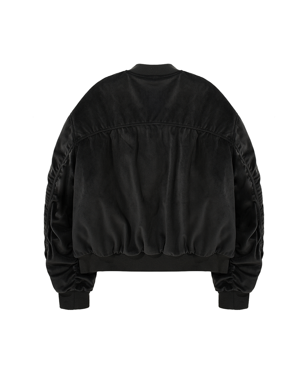 오픈야드(오와이)(OPENYARD(OY)) VELOUR S.L BOMBER JACKET-BLACK