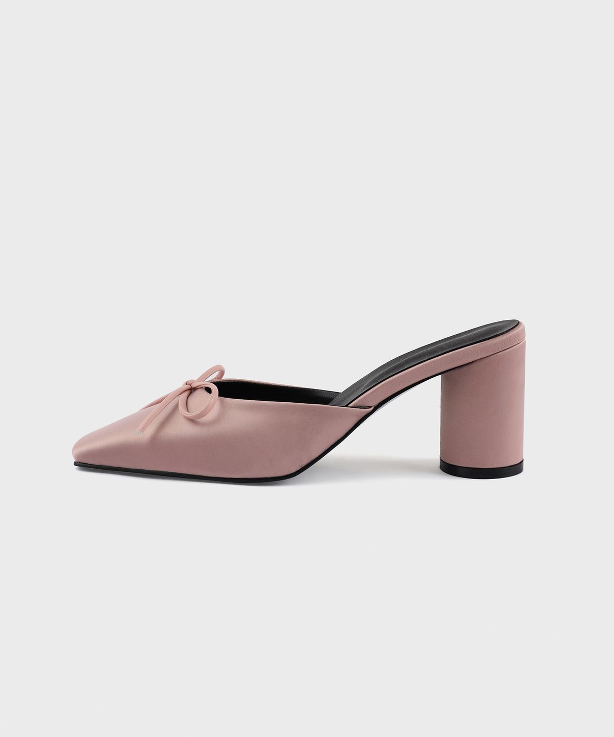 무드나잇(MOODNIGHT) ALORA 알로라 보우 리본 스퀘어 뮬 - 5colors 7cm