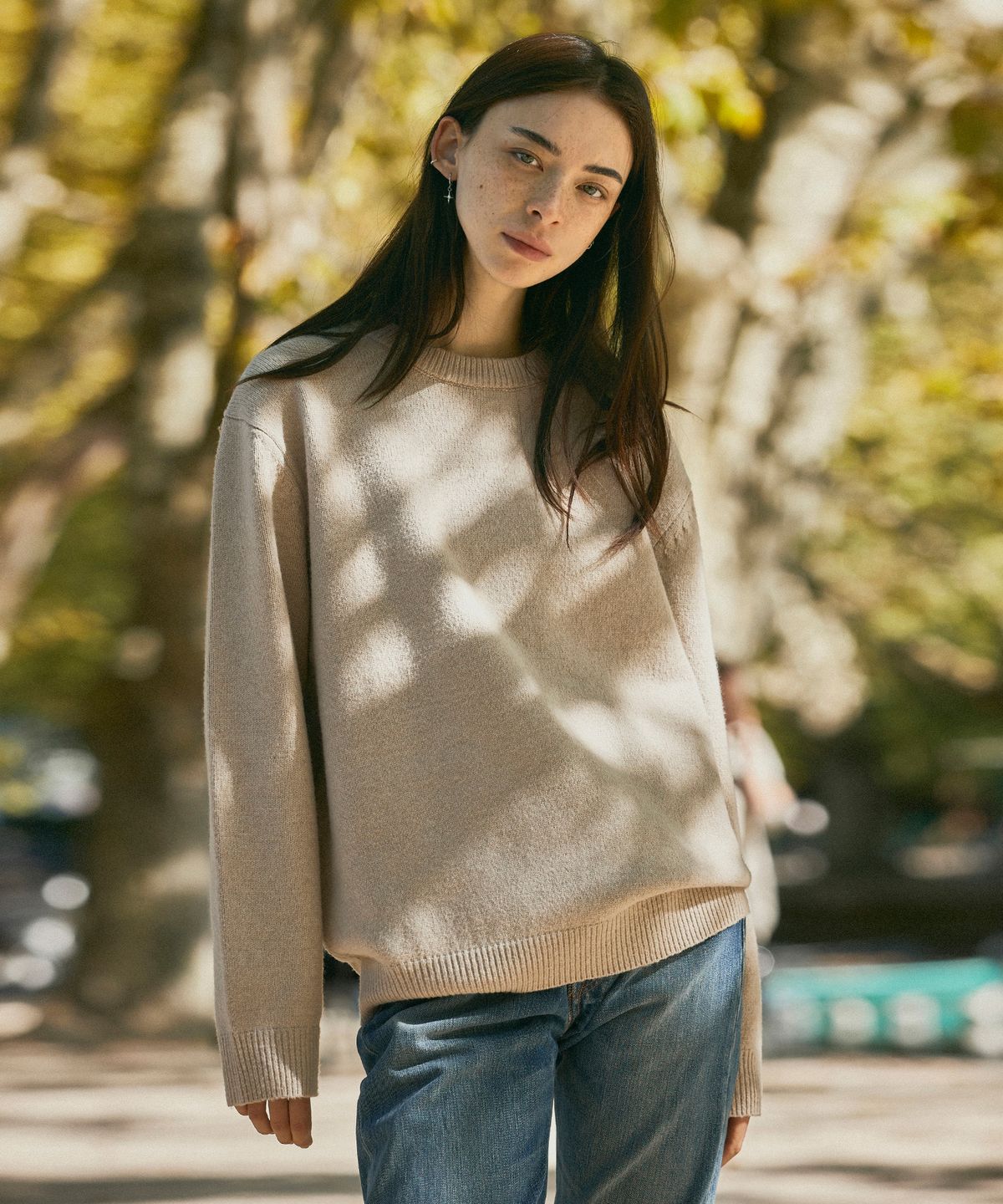 미니멀프로젝트(MINIMALPROJECT) 소프트 베이직 오버핏 니트 MNT107 [BEIGE]