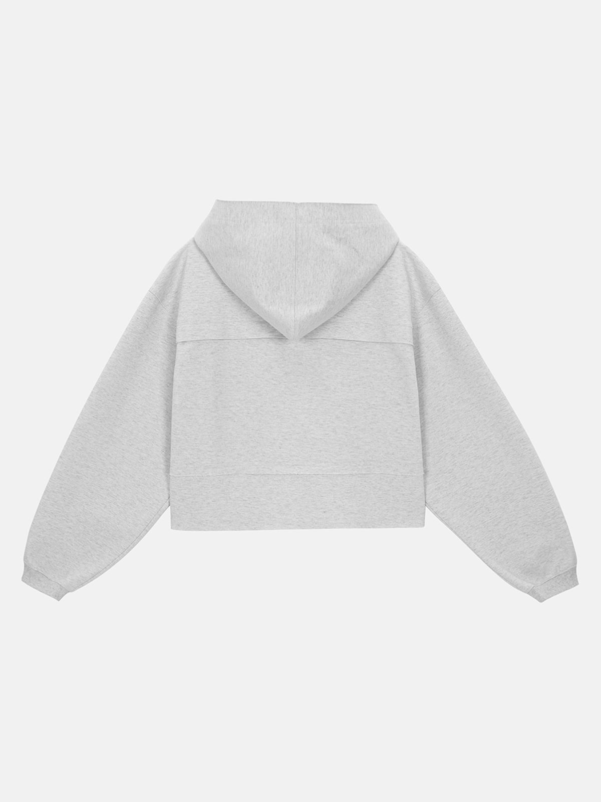민더리(MEENDERI) HOODIE CROP JACKET - OATMEAL