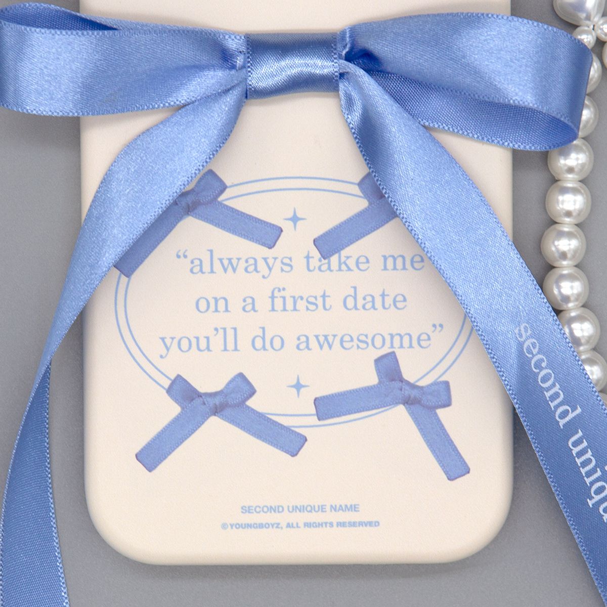 세컨드유니크네임(SECOND UNIQUE NAME) SUN CASE BALLET RIBBON BLUE