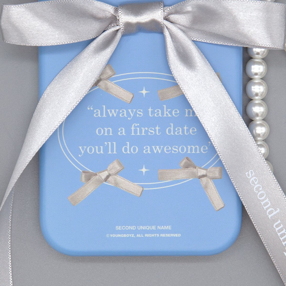 세컨드유니크네임(SECOND UNIQUE NAME) SUN CASE BALLET RIBBON SILVER