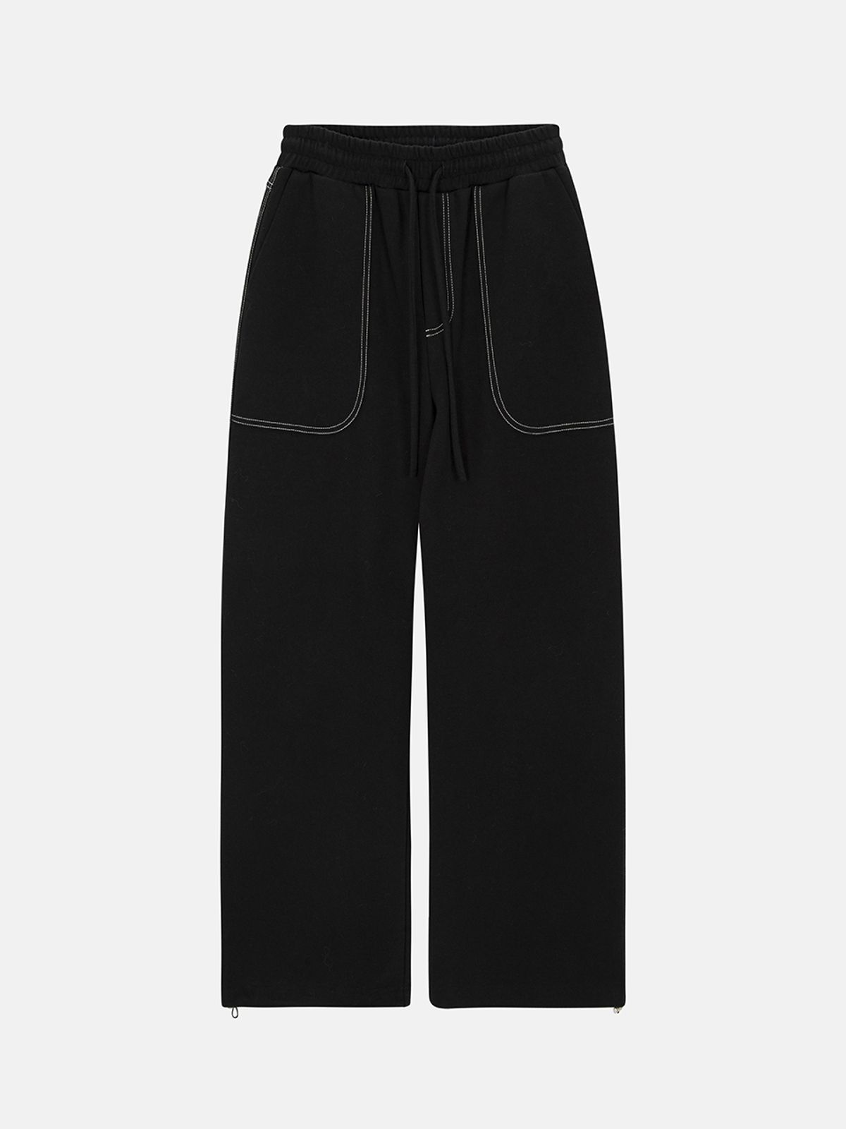 민더리(MEENDERI) ROUND POCKET JOGGER PANTS - BLACK