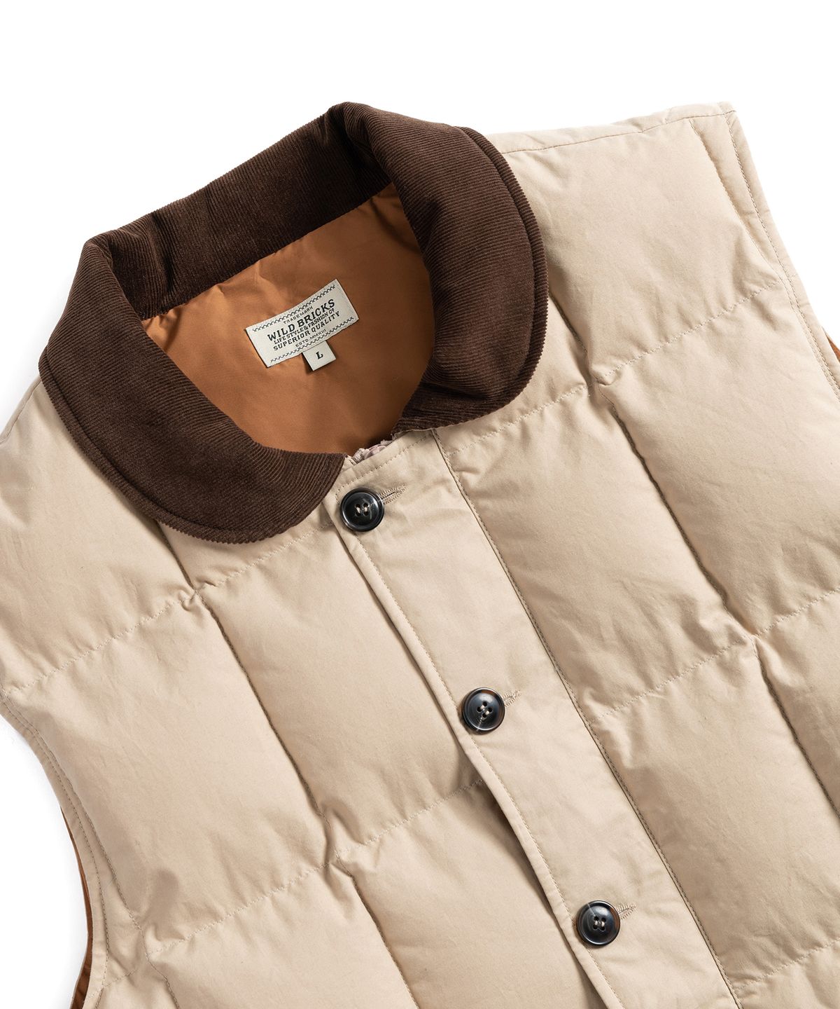 와일드 브릭스(WILD BRICKS) RP PUFFER VEST (beige)