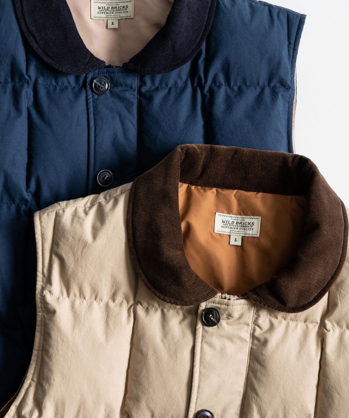 와일드 브릭스(WILD BRICKS) RP PUFFER VEST (navy)