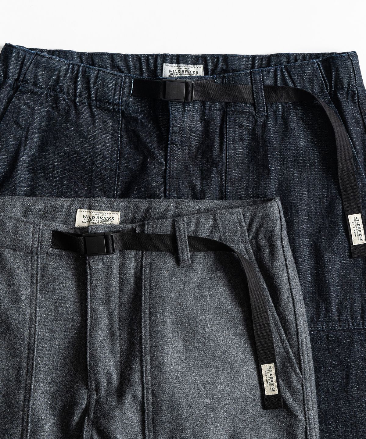 와일드 브릭스(WILD BRICKS) BS BELTED FATIGUE PANTS (grey)