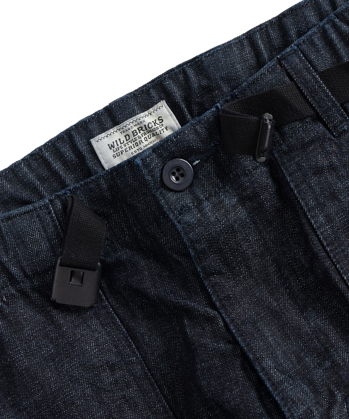 와일드 브릭스(WILD BRICKS) BS BELTED FATIGUE PANTS (denim)