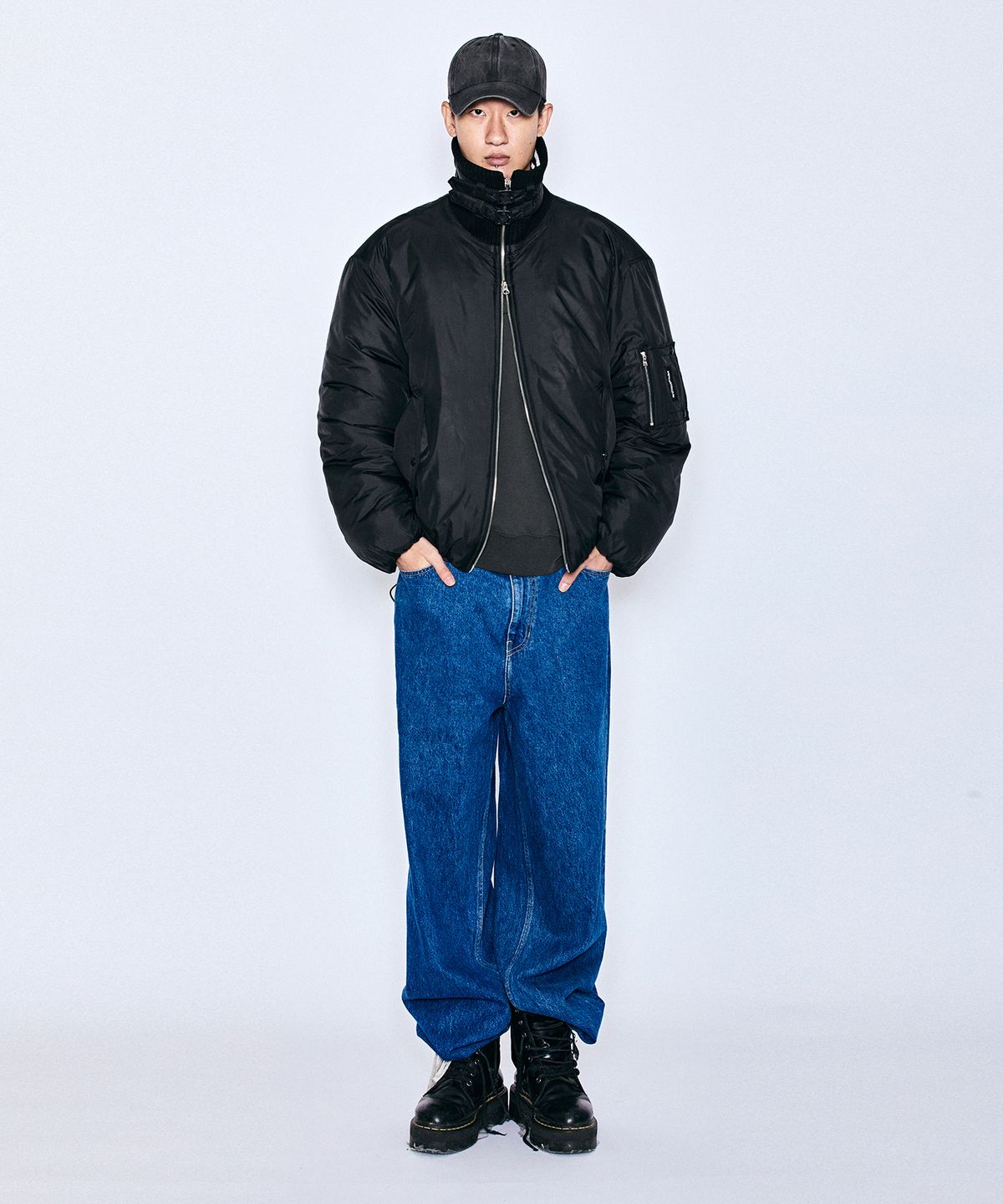 밀리밀리언(MILLIMILLION) MUDSTONE PUFFER JACKET J12 BLACK